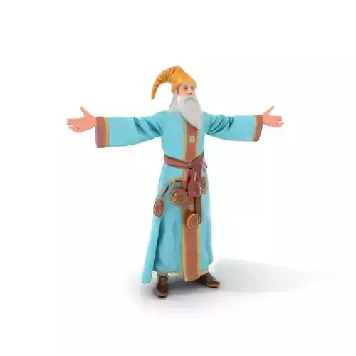 Wizard Character Model Pack with Detailed Robes