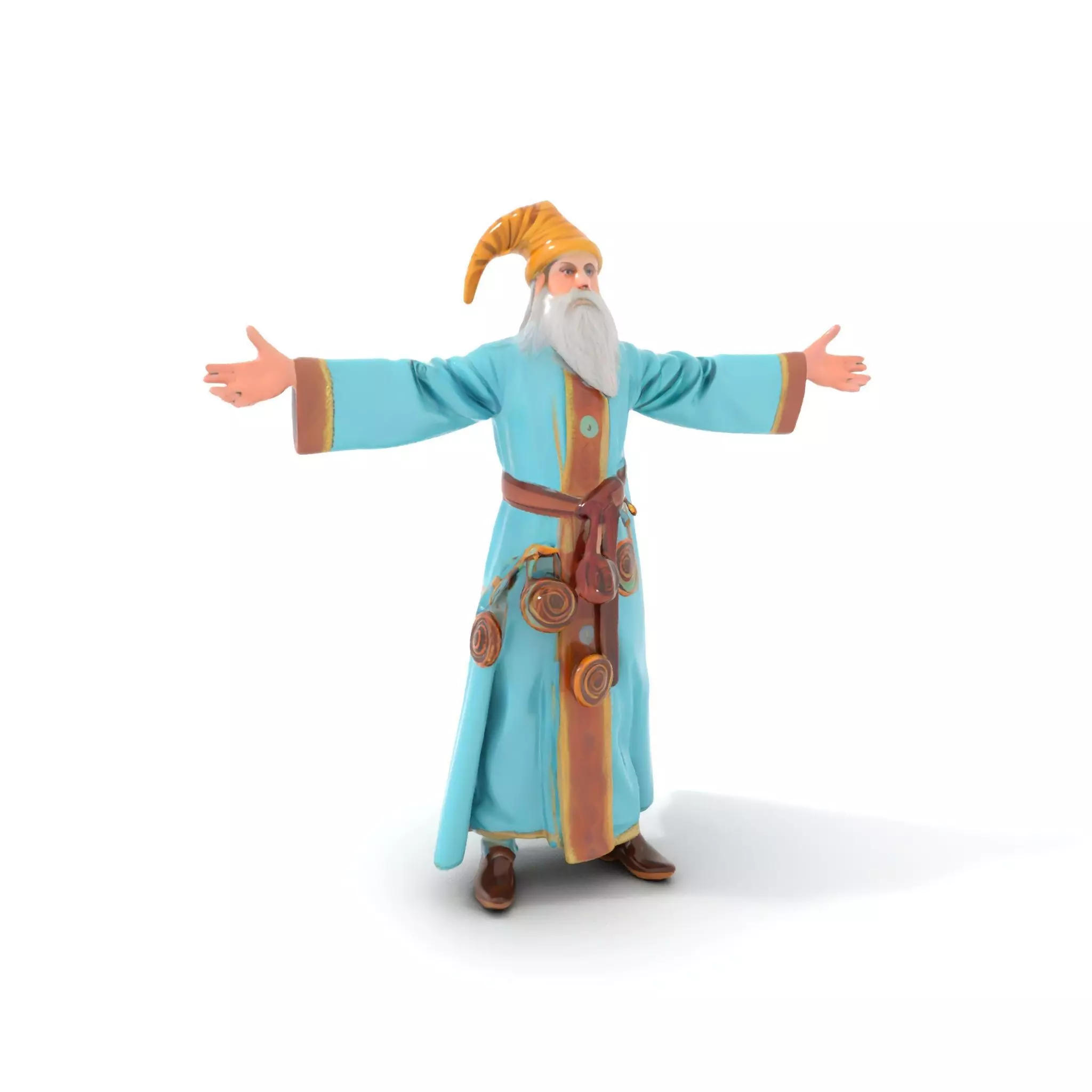 Wizard Character Model Pack with Detailed Robes Low-poly 3D model_0