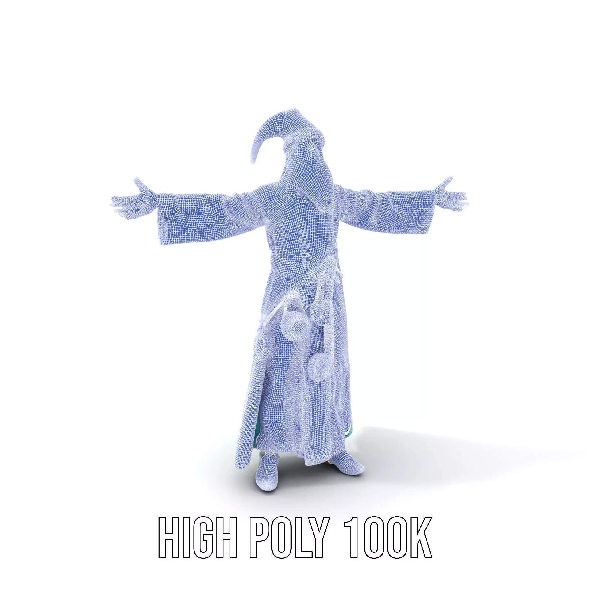 Wizard Character Model Pack with Detailed Robes Low-poly 3D model_4