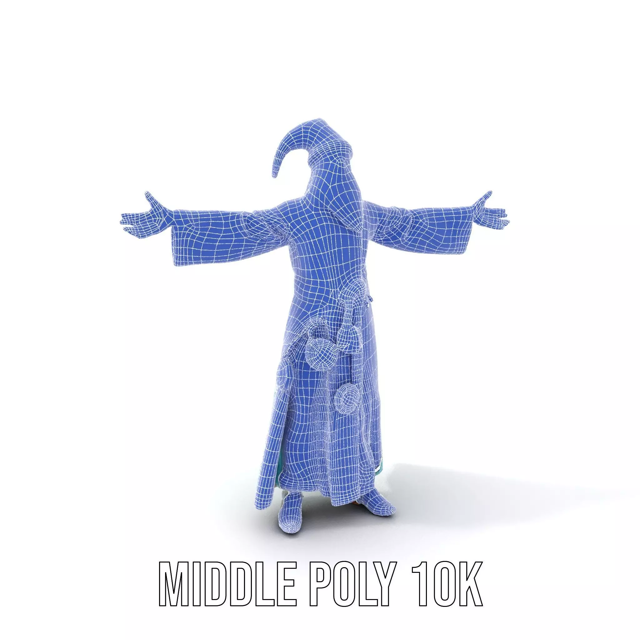 Wizard Character Model Pack with Detailed Robes Low-poly 3D model_29