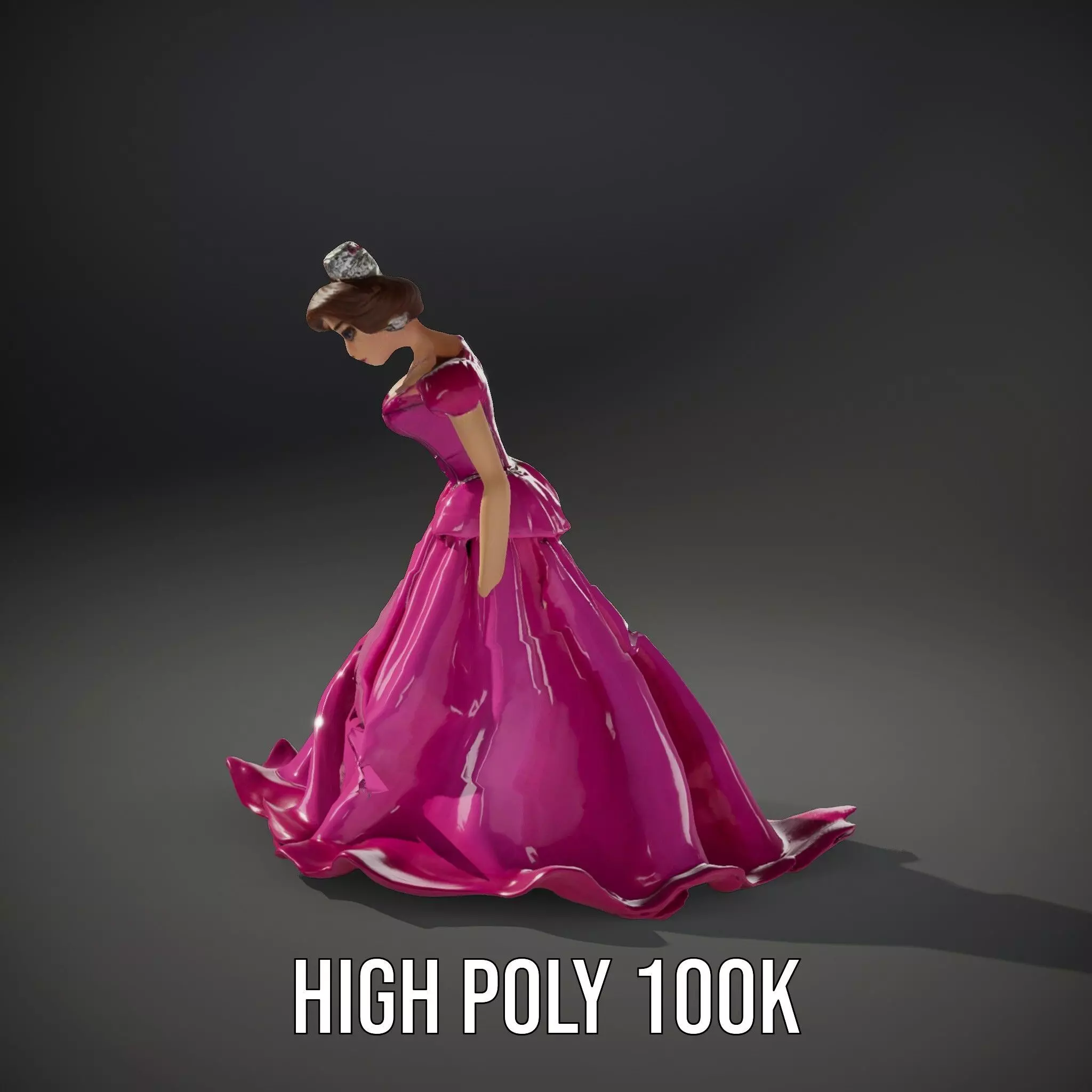 Elegant Princess Character Model Pack with Detailed Textures Low-poly 3D model_20