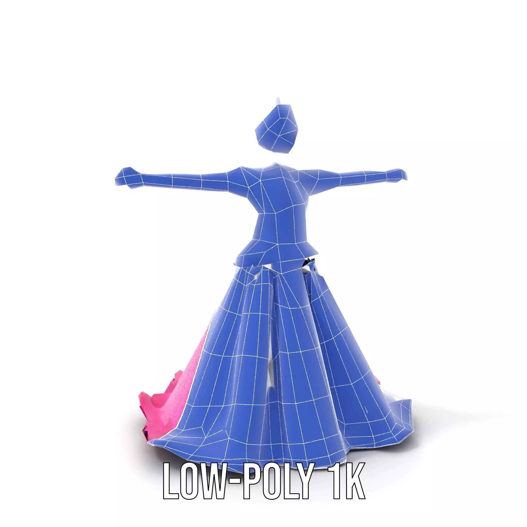 Elegant Princess Character Model Pack with Detailed Textures Low-poly 3D model_27