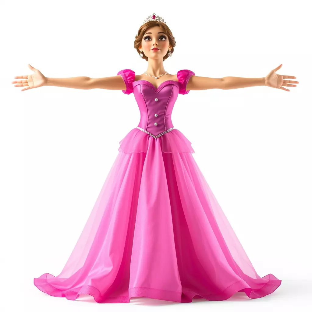 Elegant Princess Character Model Pack with Detailed Textures Low-poly 3D model_2
