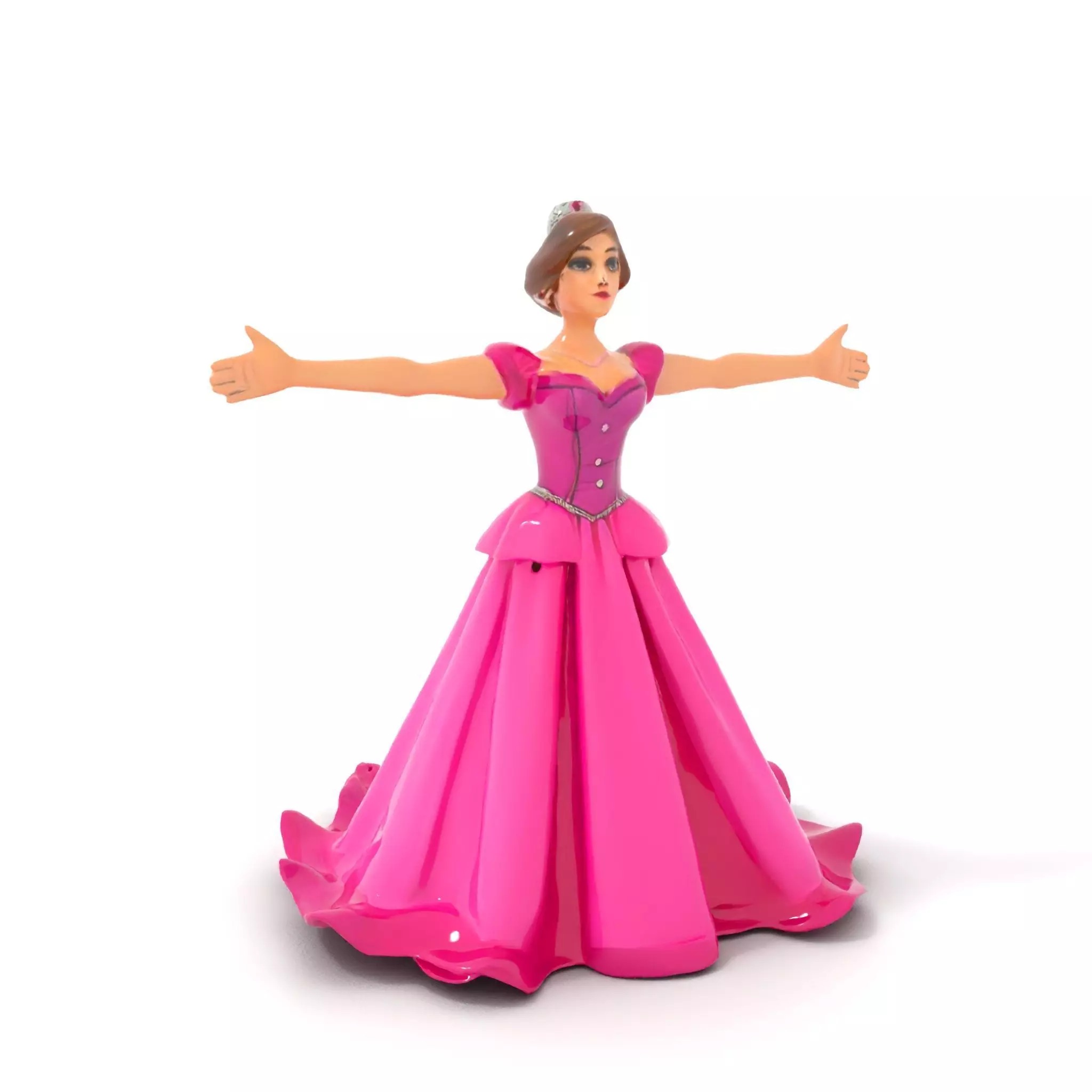 Elegant Princess Character Model Pack with Detailed Textures Low-poly 3D model_0