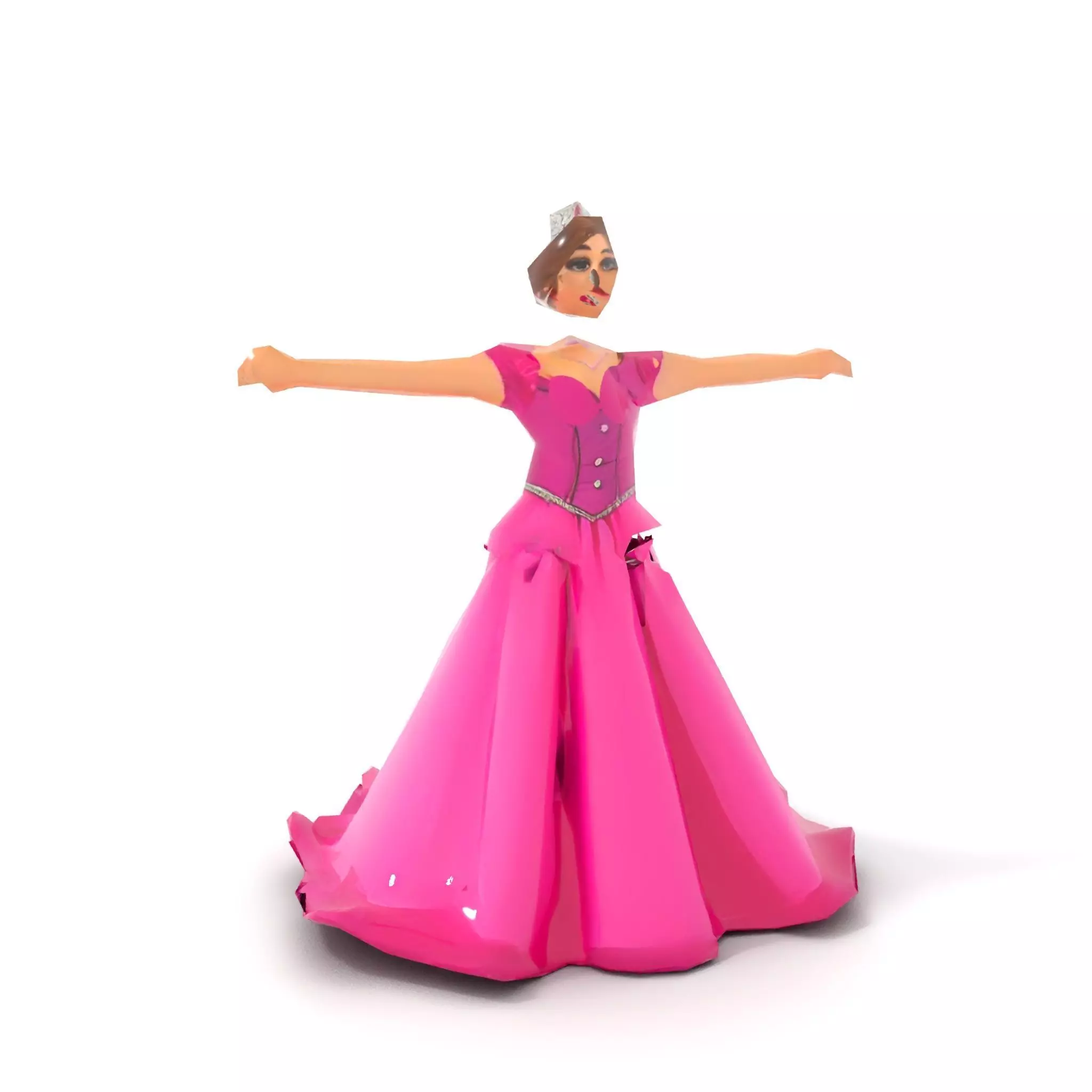 Elegant Princess Character Model Pack with Detailed Textures Low-poly 3D model_7