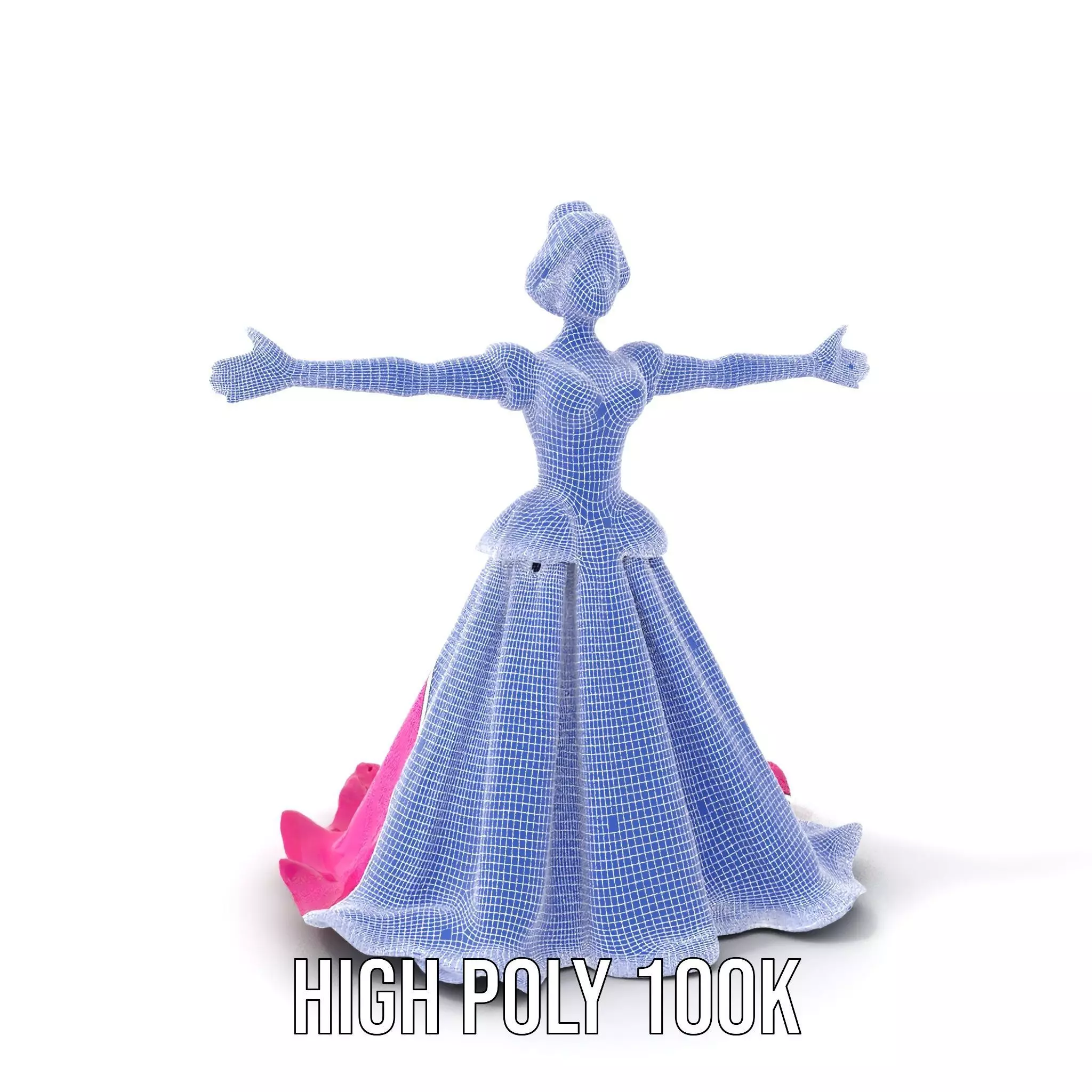 Elegant Princess Character Model Pack with Detailed Textures Low-poly 3D model_4