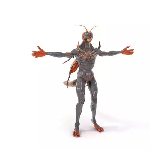 Insectoid Creature Model Pack with Textured Exoskeleton
