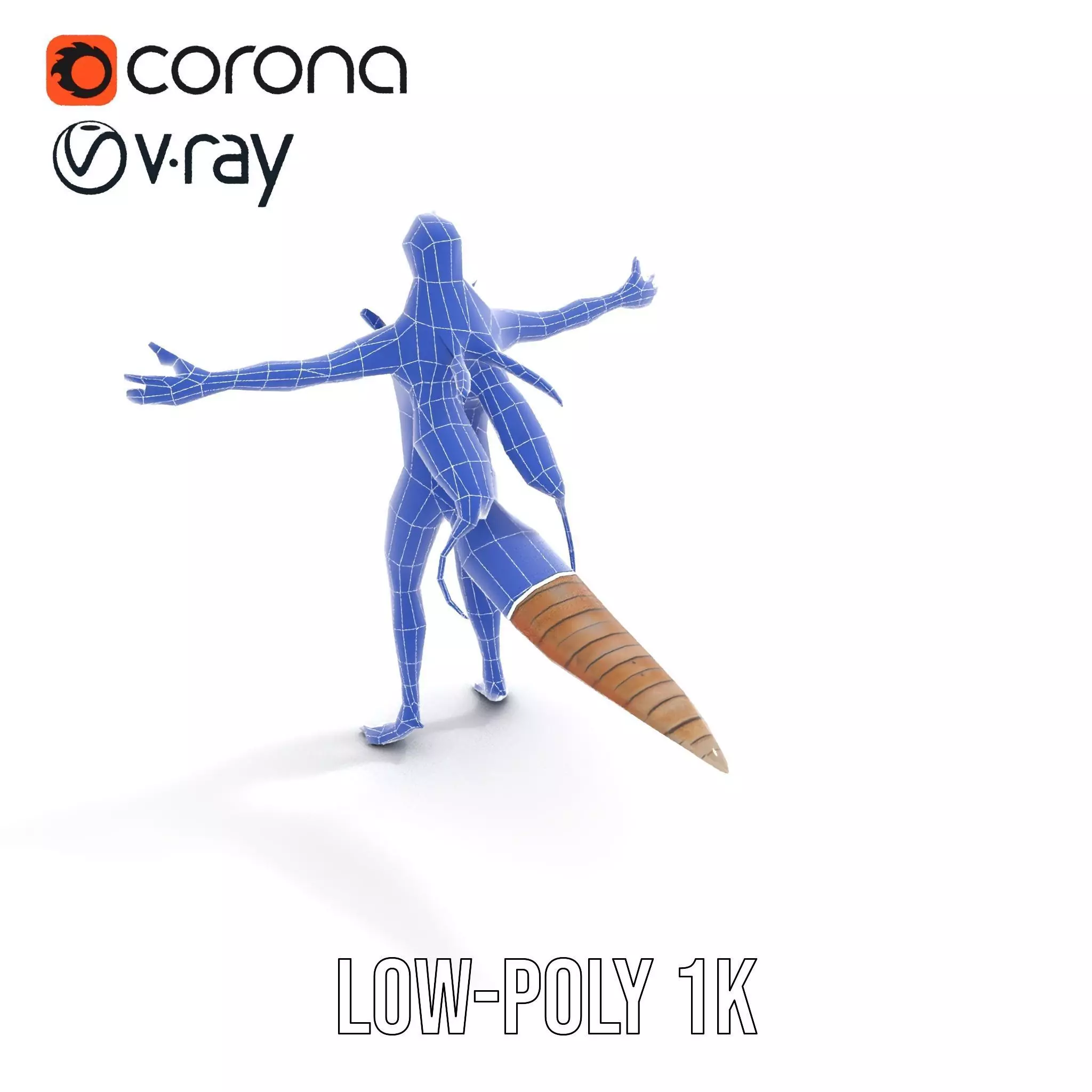 Insectoid Creature Model Pack with Textured Exoskeleton Low-poly 3D model_22