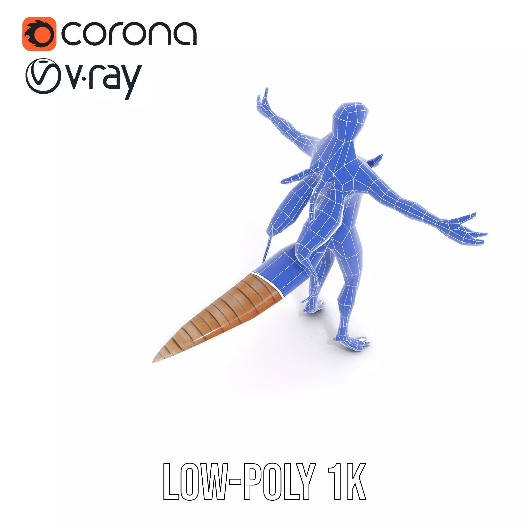 Insectoid Creature Model Pack with Textured Exoskeleton Low-poly 3D model_31