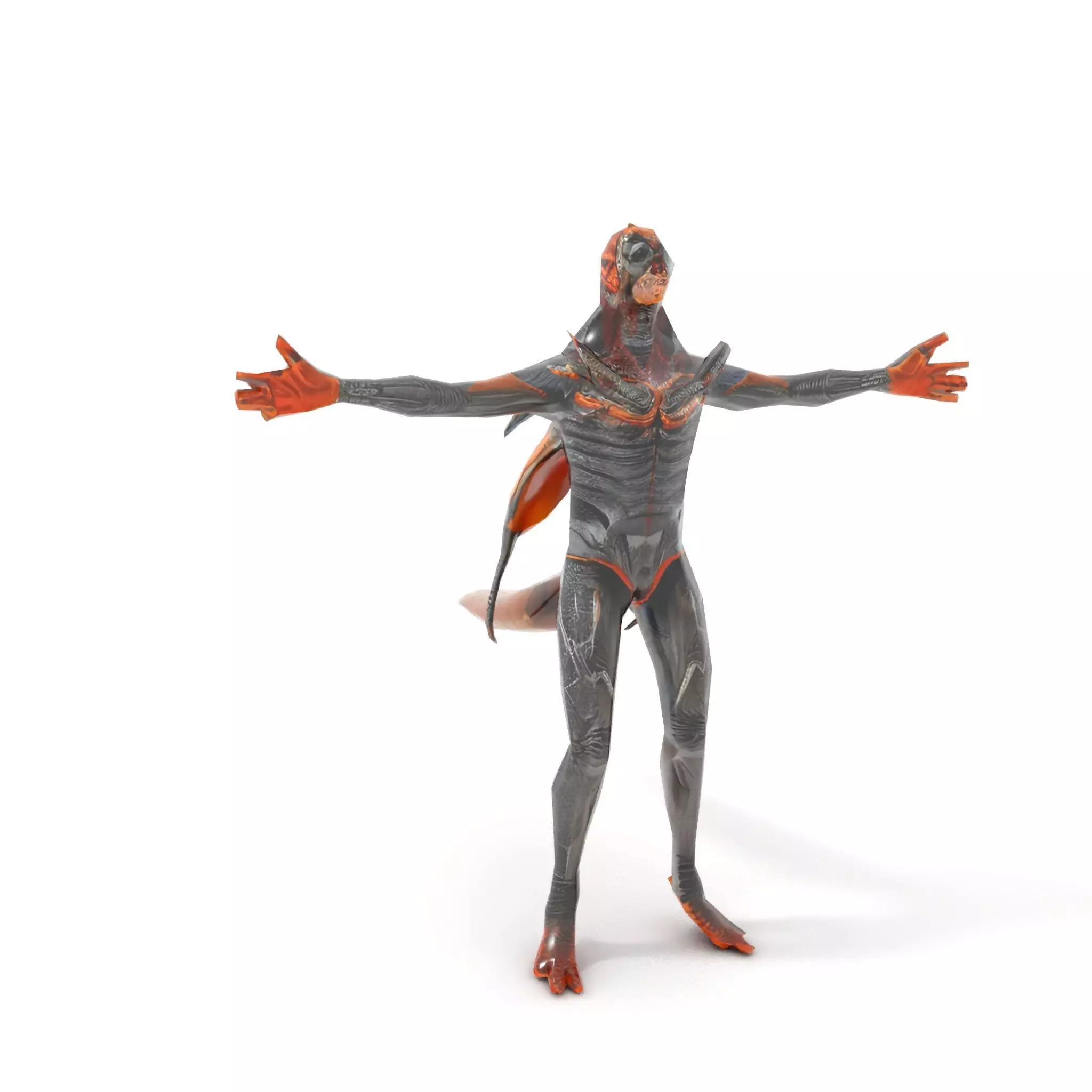 Insectoid Creature Model Pack with Textured Exoskeleton Low-poly 3D model_16