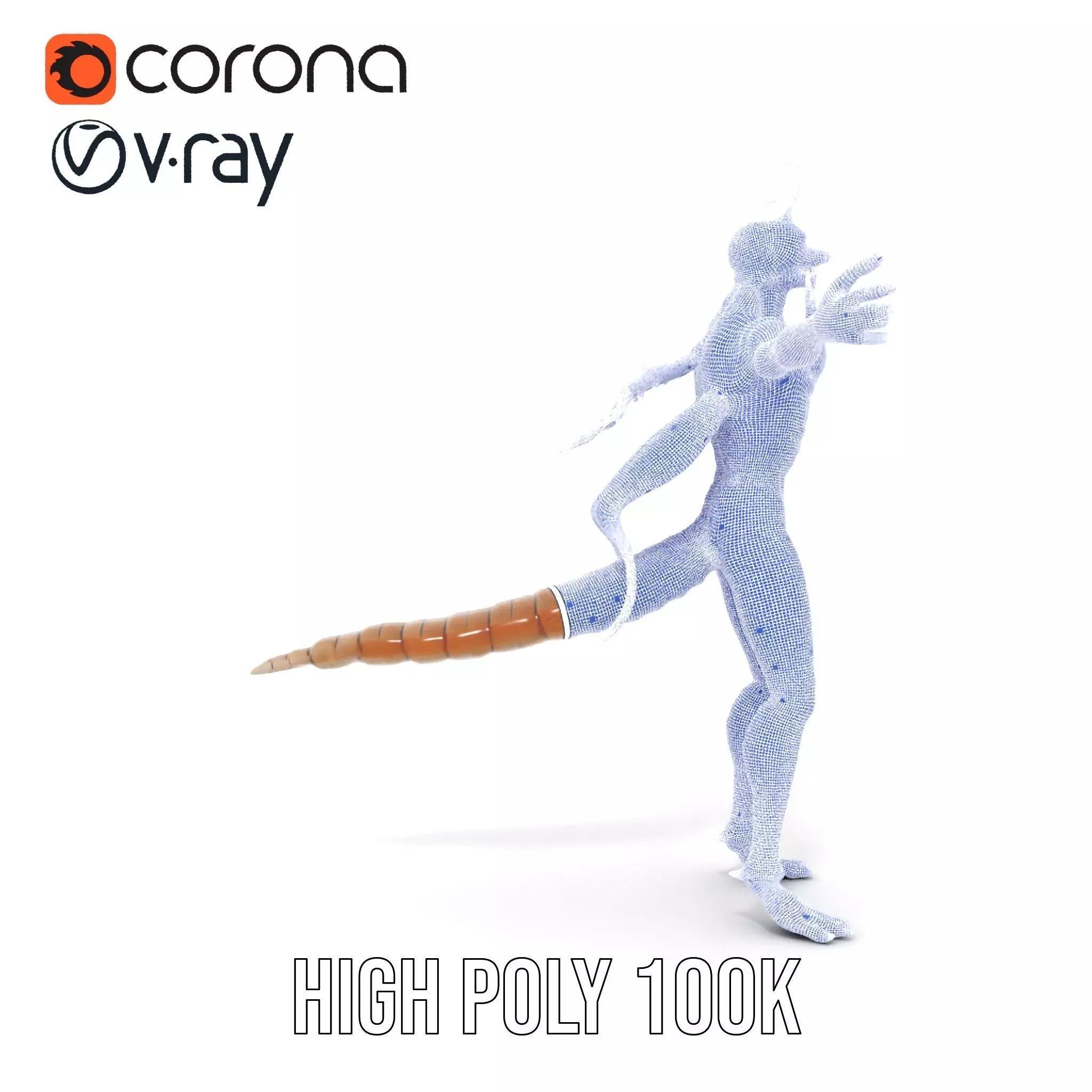 Insectoid Creature Model Pack with Textured Exoskeleton Low-poly 3D model_23