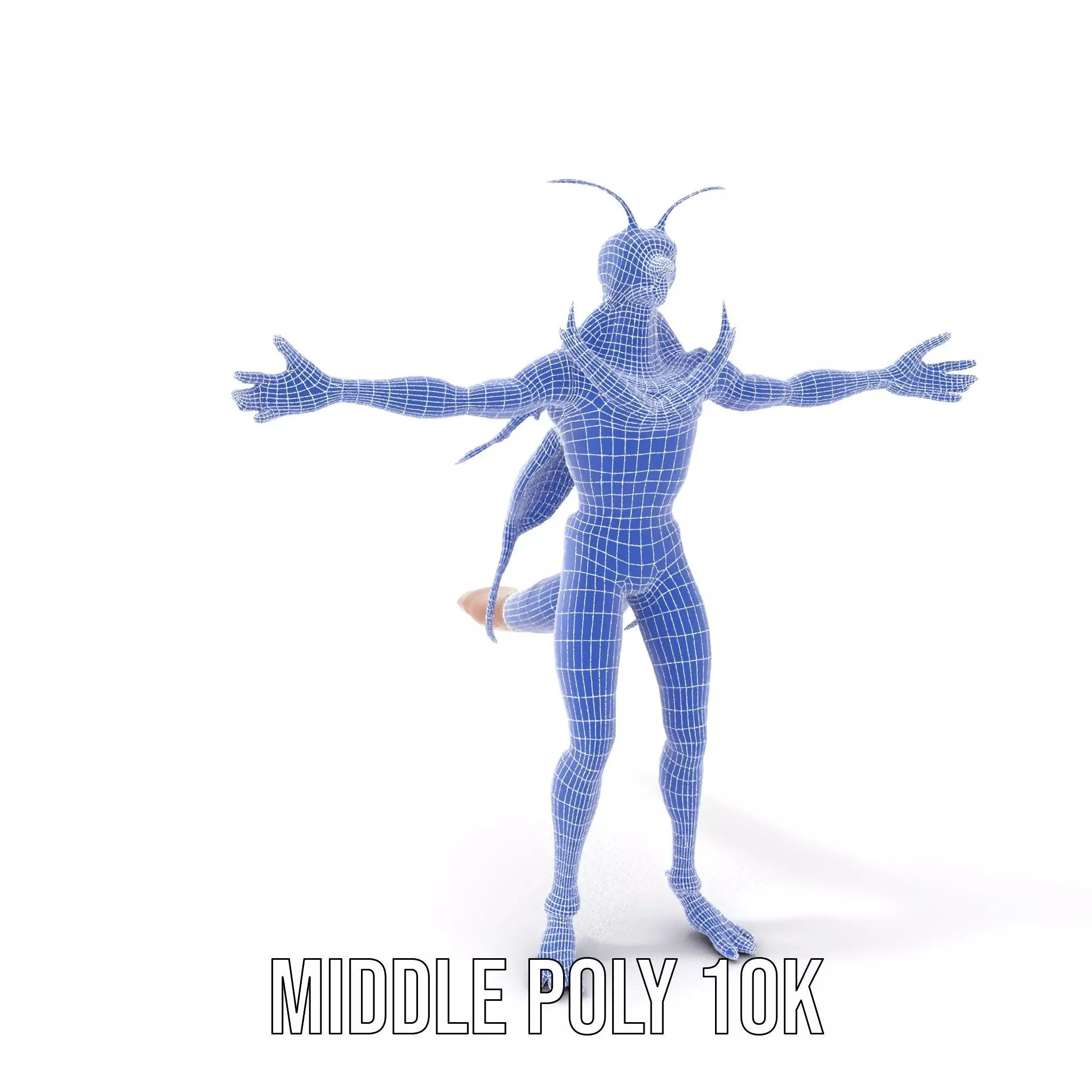 Insectoid Creature Model Pack with Textured Exoskeleton Low-poly 3D model_18