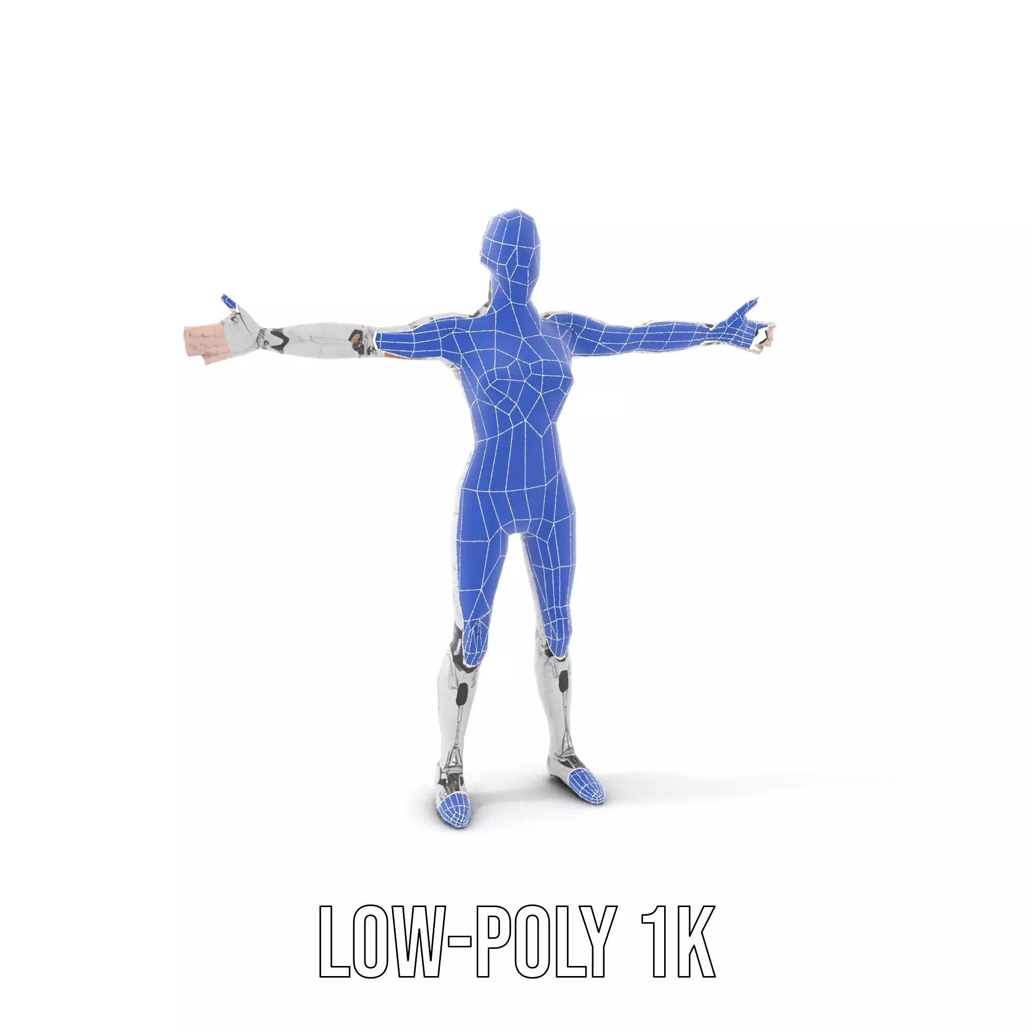 Futuristic Humanoid Robot Model Pack Low-poly 3D model_24