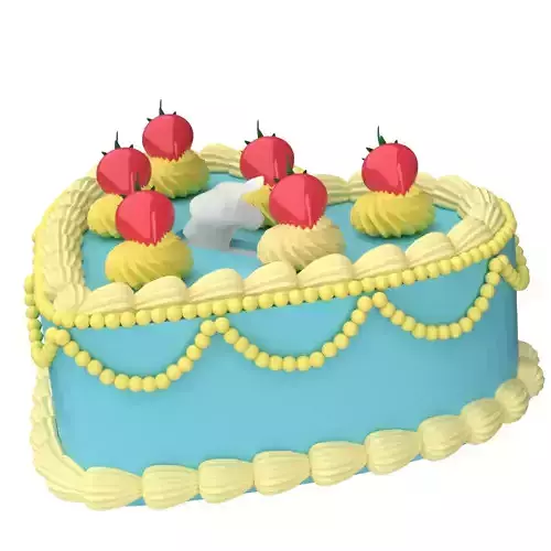 HEART CAKE TISSUE BOX 3D print model