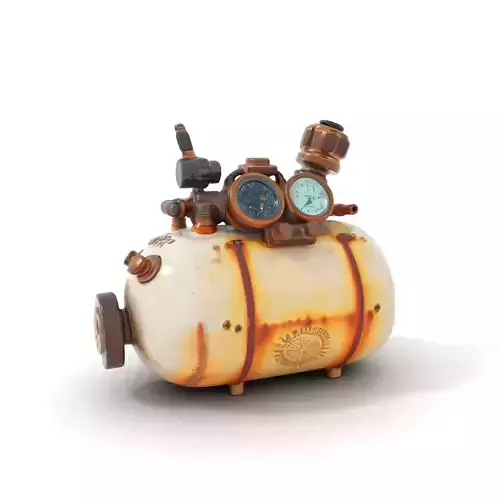 Vintage Industrial Pressure Gauge Model Pack