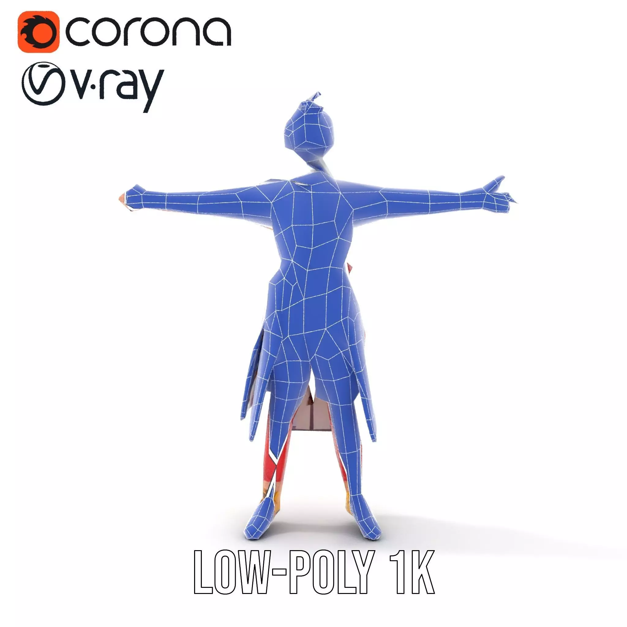 Colorful AnimeInspired Character Model Pack Low-poly 3D model_30