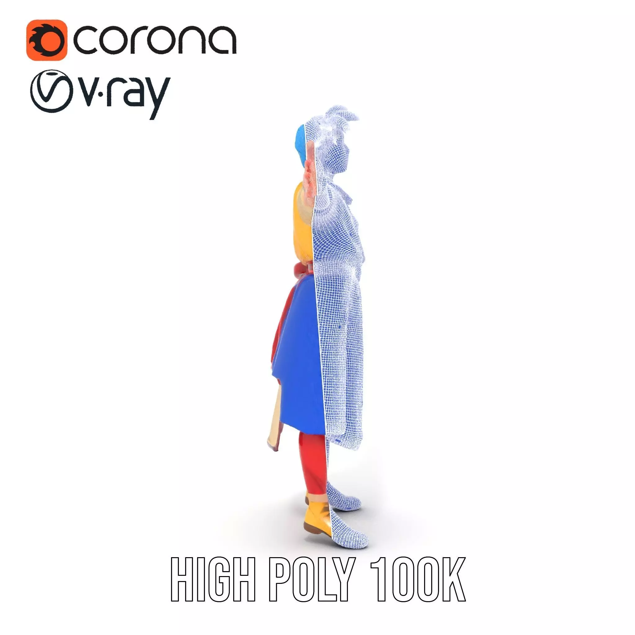 Colorful AnimeInspired Character Model Pack Low-poly 3D model_25