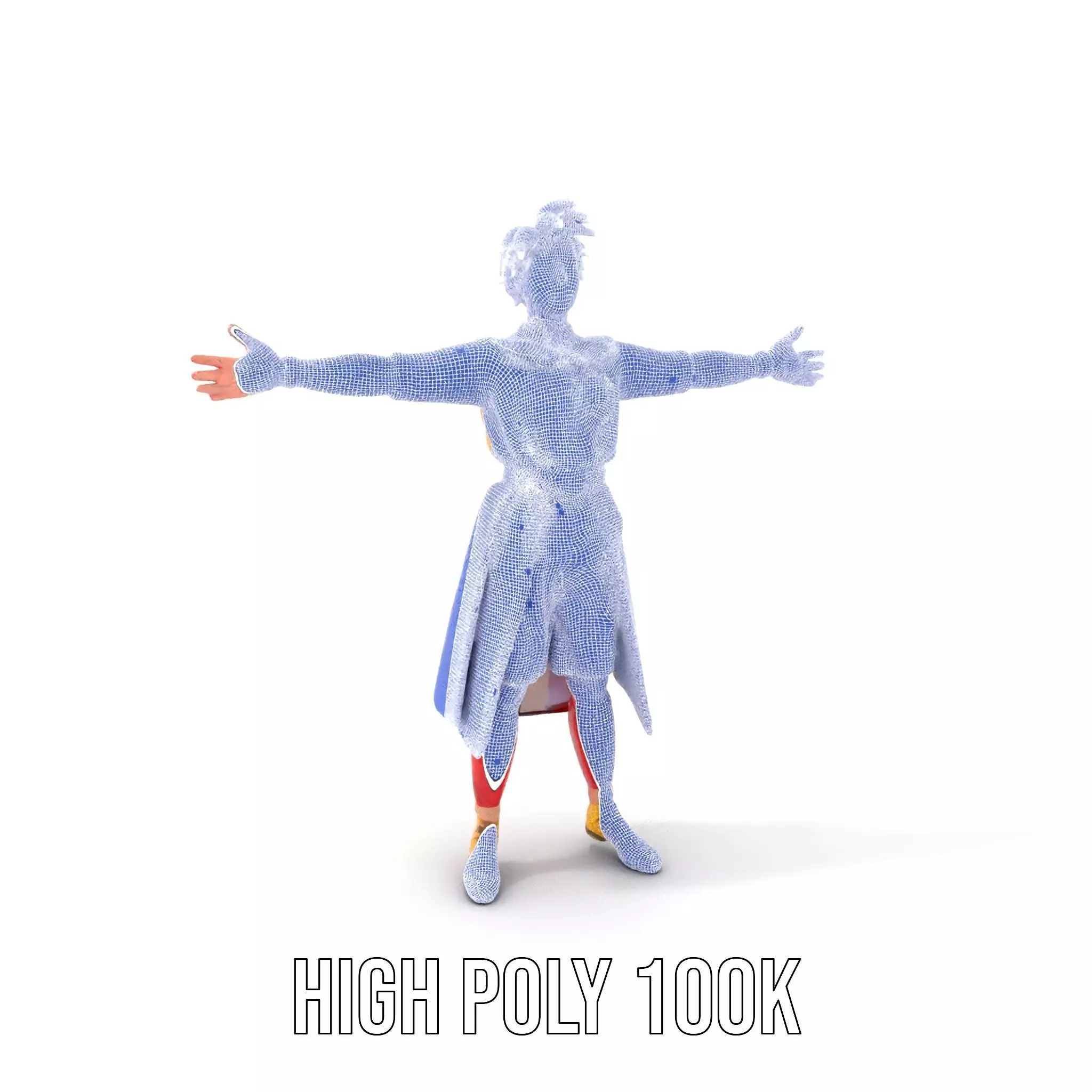 Colorful AnimeInspired Character Model Pack Low-poly 3D model_4