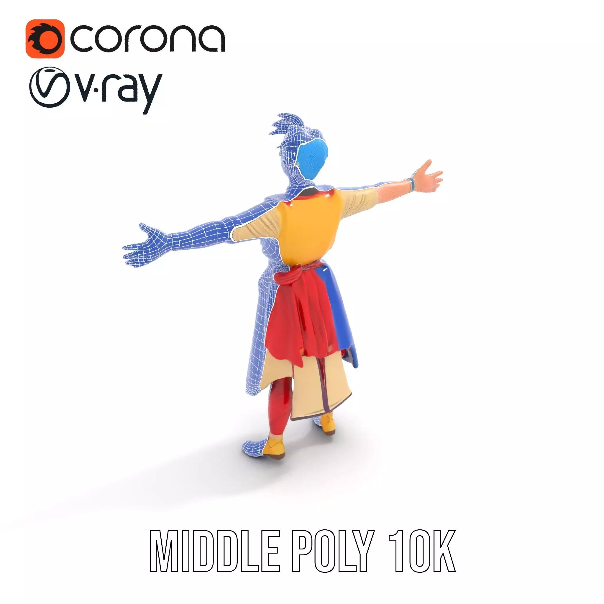 Colorful AnimeInspired Character Model Pack Low-poly 3D model_23