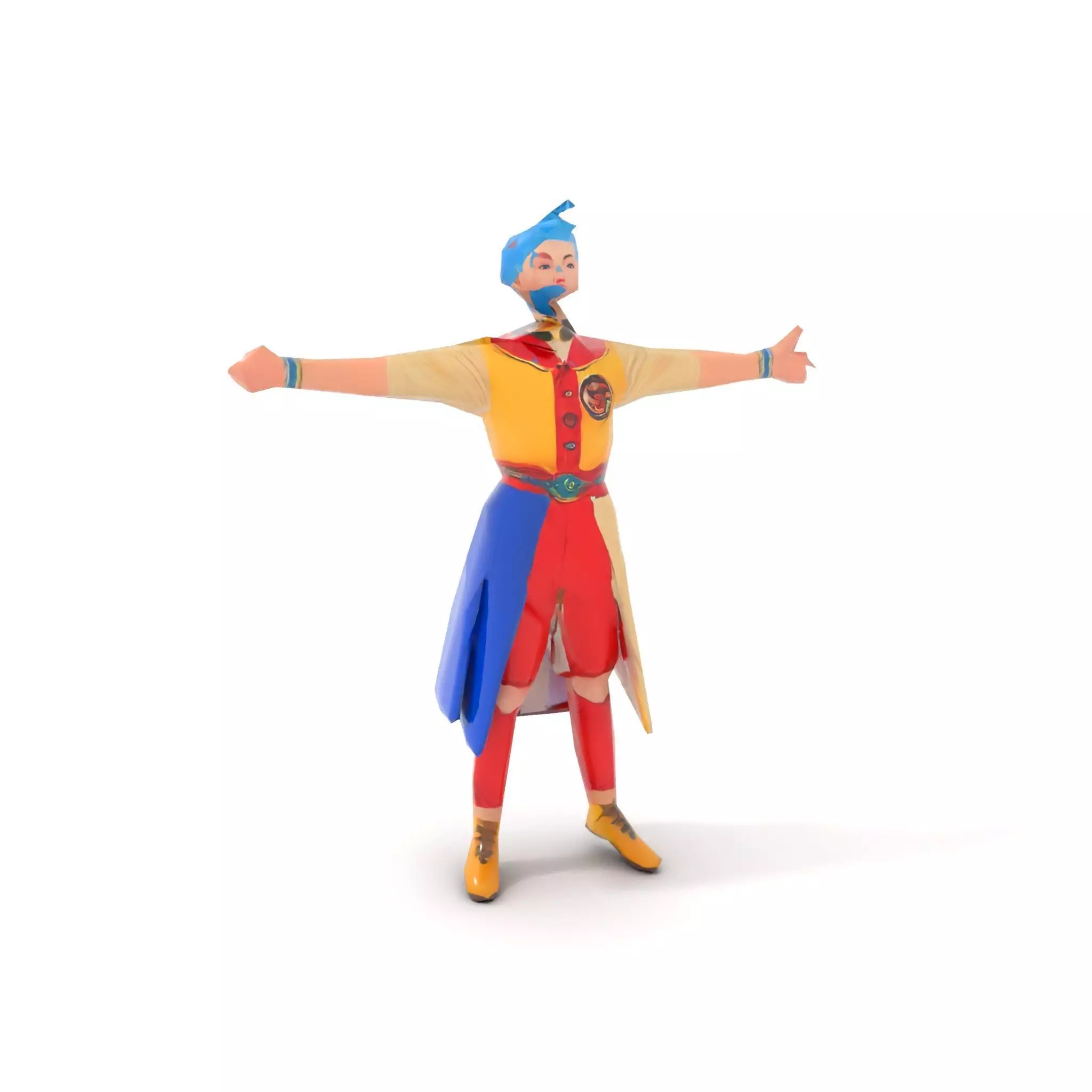 Colorful AnimeInspired Character Model Pack Low-poly 3D model_11