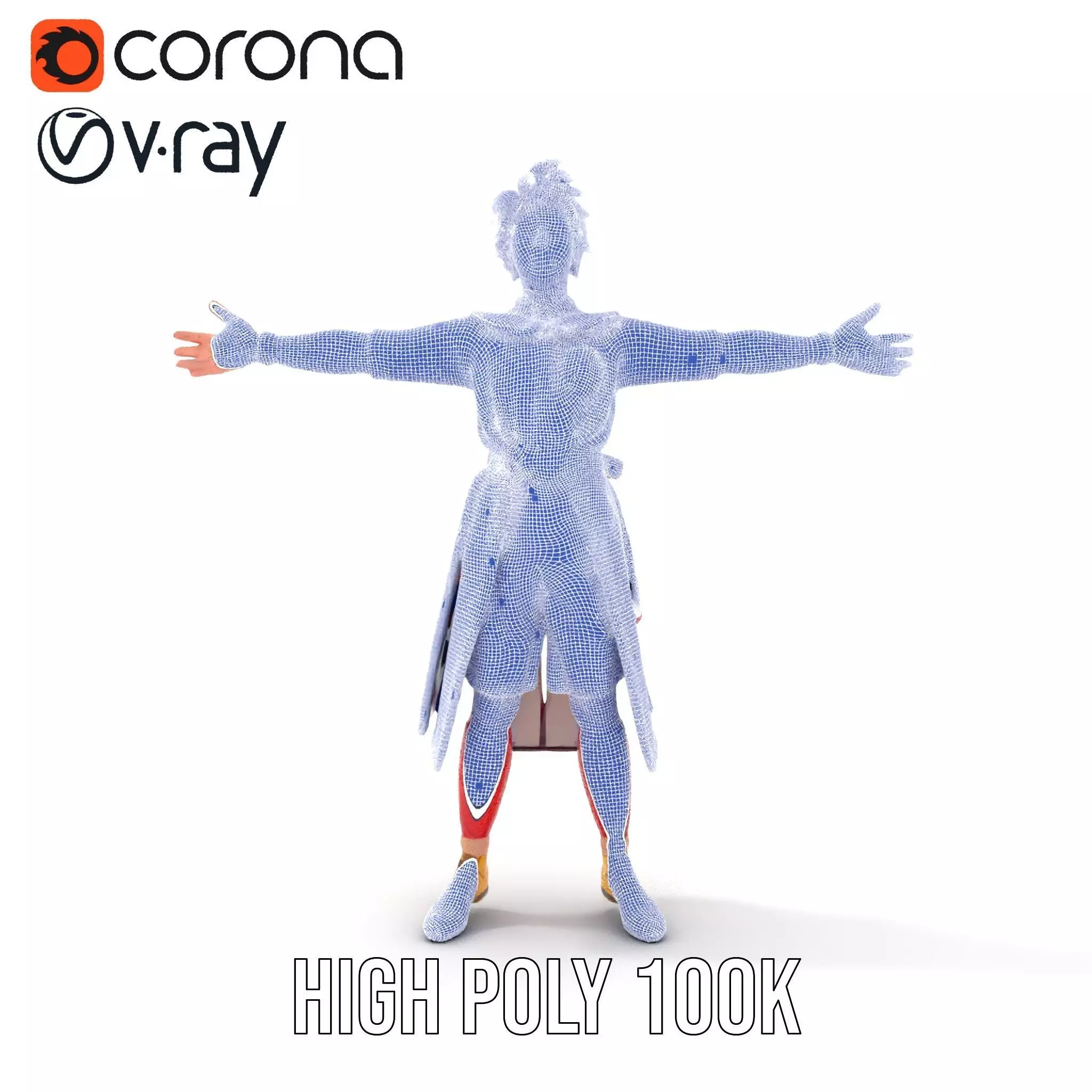 Colorful AnimeInspired Character Model Pack Low-poly 3D model_33