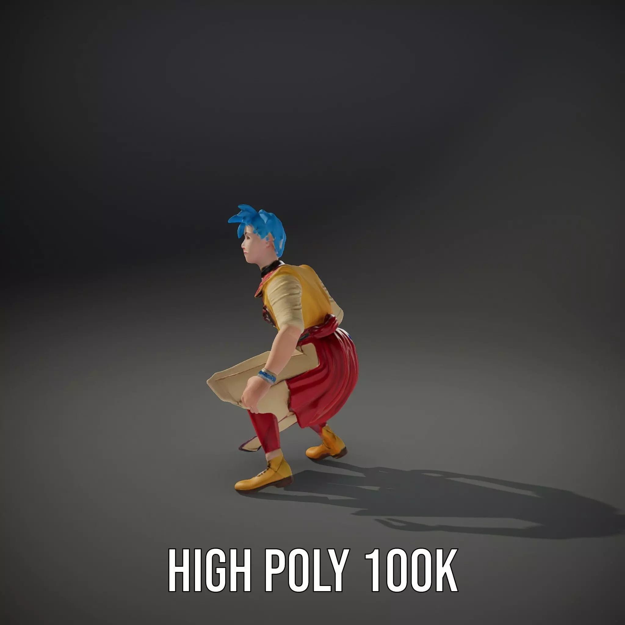 Colorful AnimeInspired Character Model Pack Low-poly 3D model_34