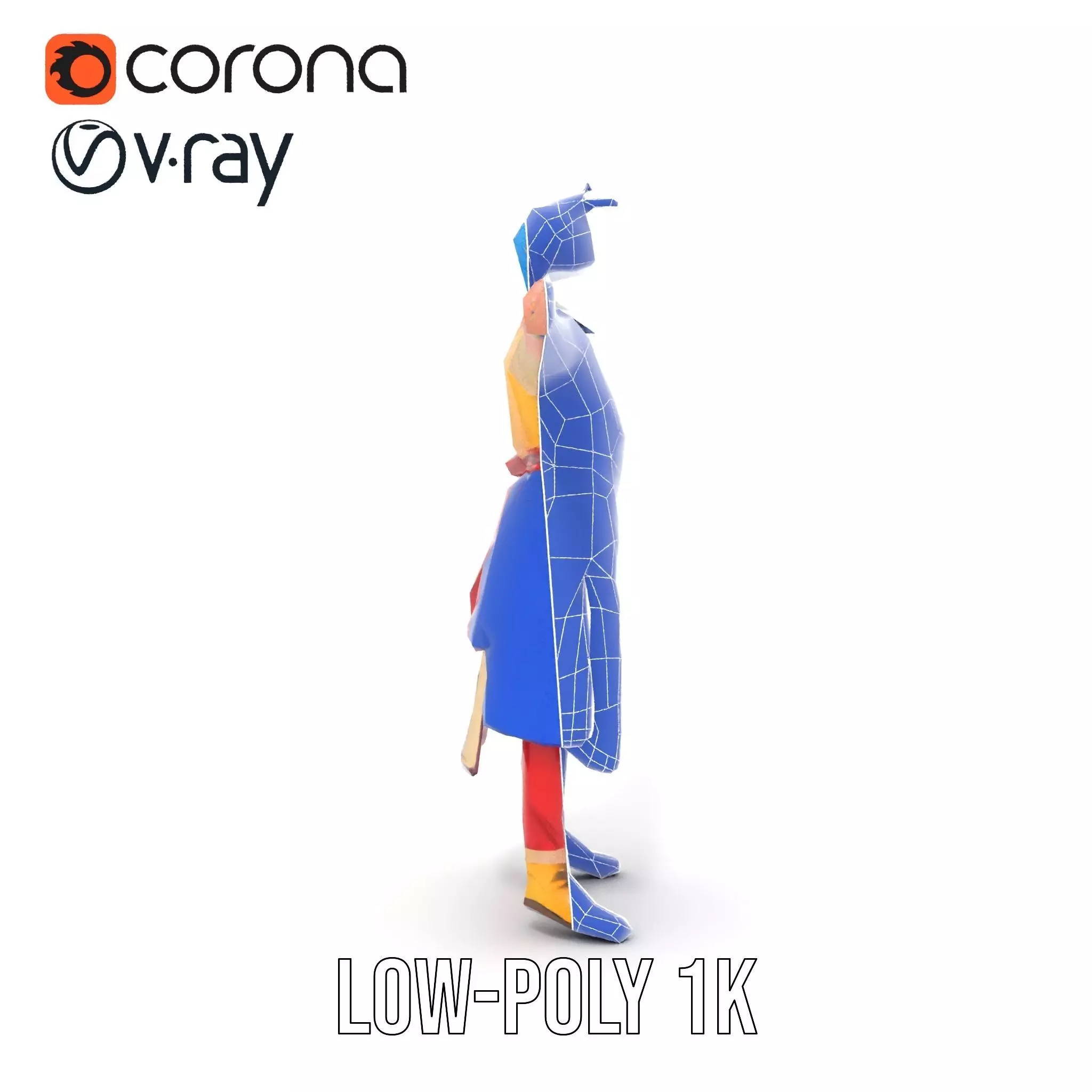 Colorful AnimeInspired Character Model Pack Low-poly 3D model_24