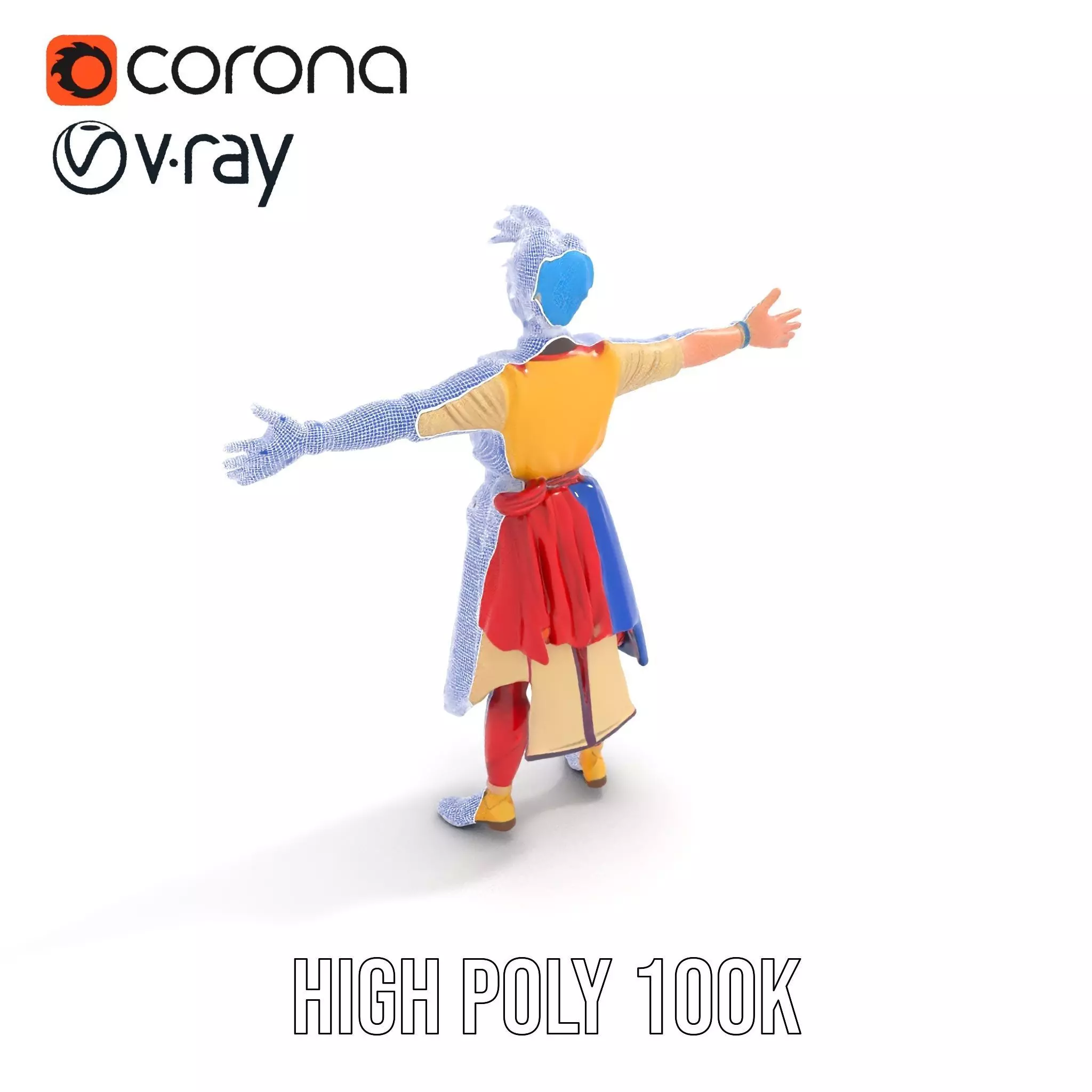 Colorful AnimeInspired Character Model Pack Low-poly 3D model_28