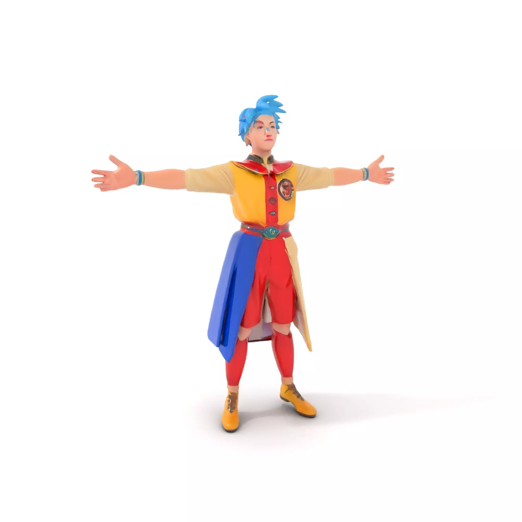 Colorful AnimeInspired Character Model Pack Low-poly 3D model_0