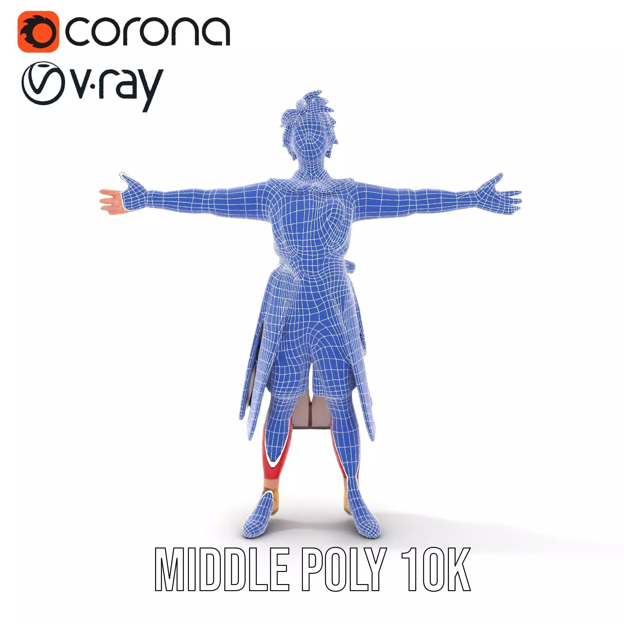 Colorful AnimeInspired Character Model Pack Low-poly 3D model_20