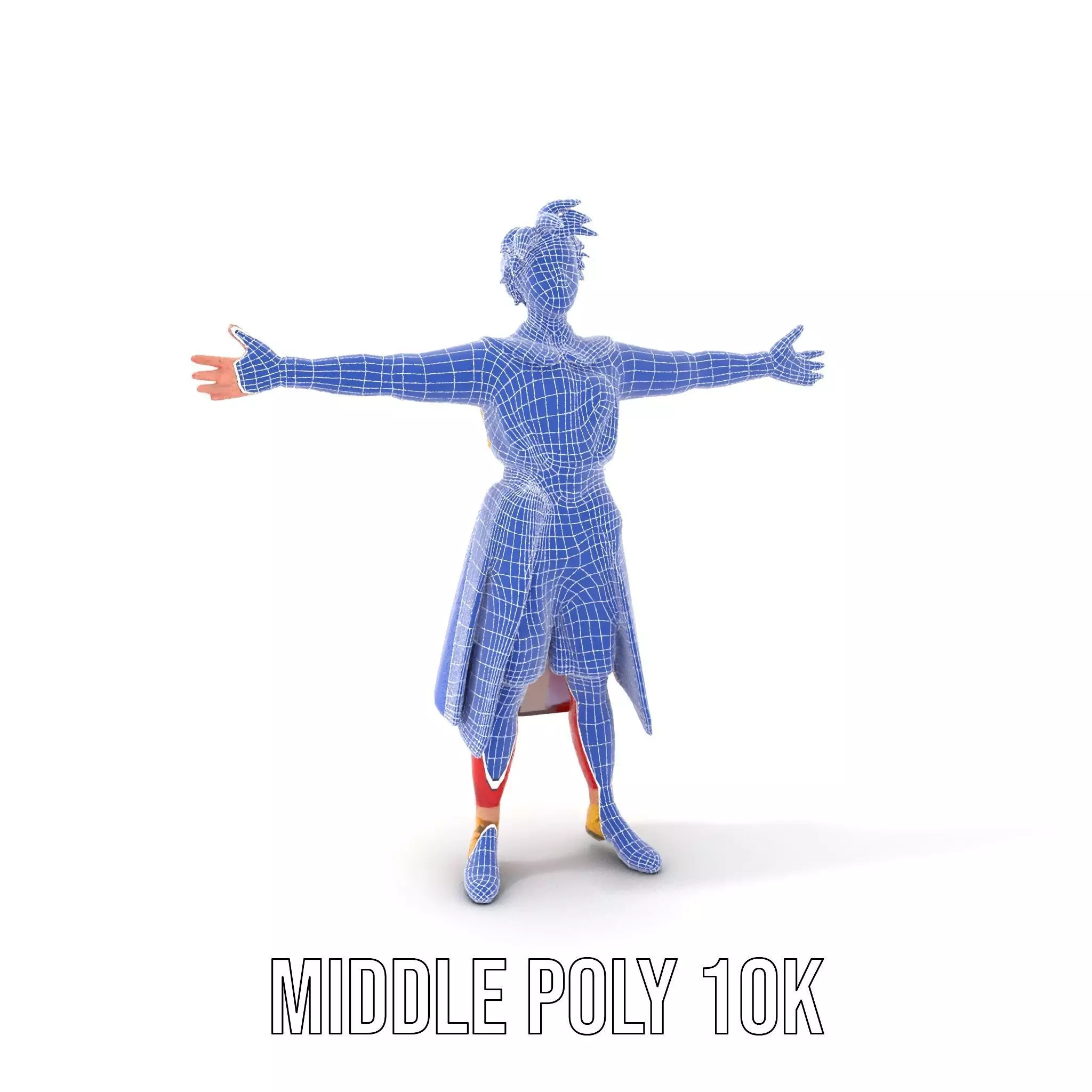 Colorful AnimeInspired Character Model Pack Low-poly 3D model_15