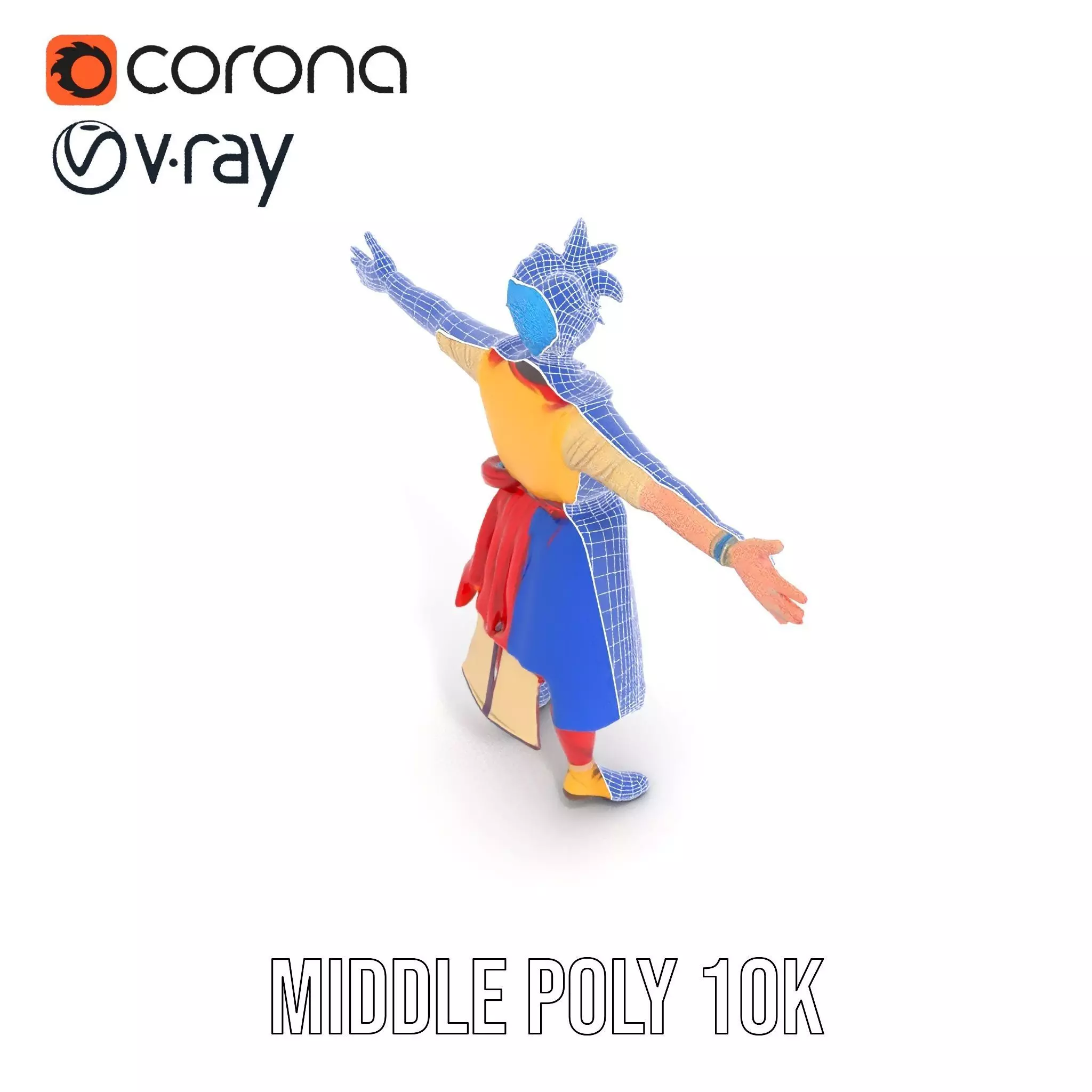 Colorful AnimeInspired Character Model Pack Low-poly 3D model_26