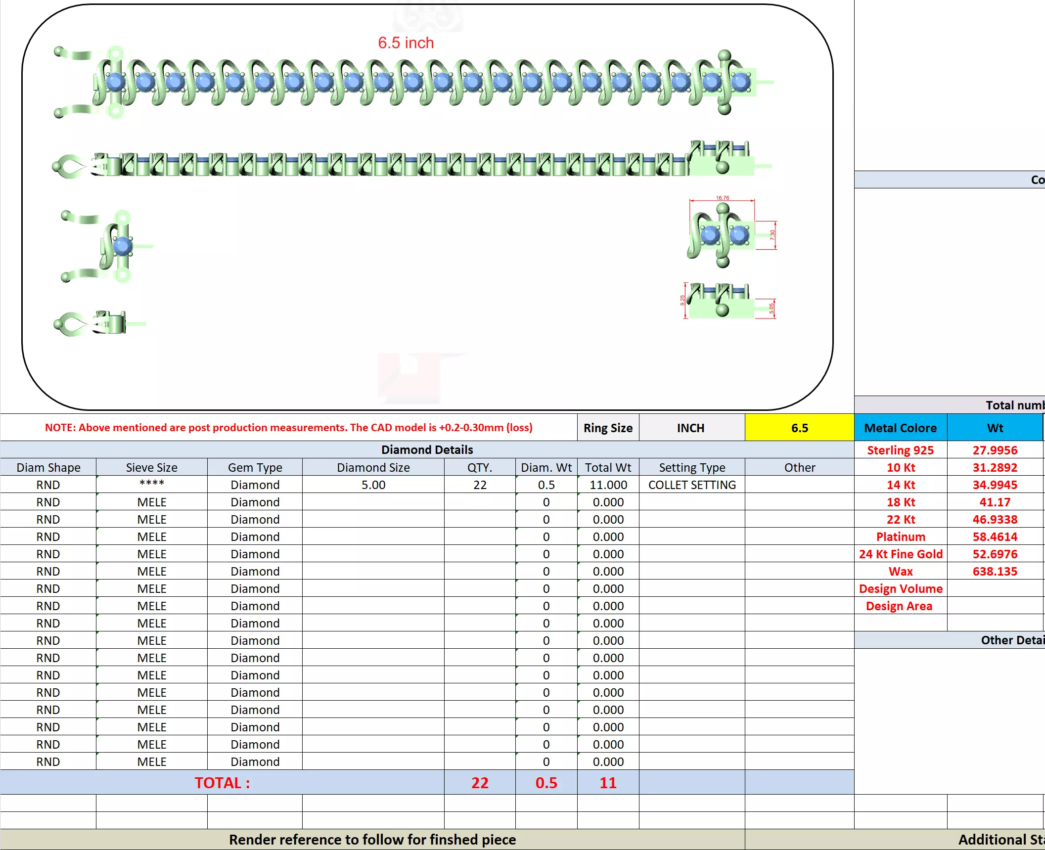 New Trending Design Round Diamond Bracelet Woman 3DM STL Video 3D print model_16