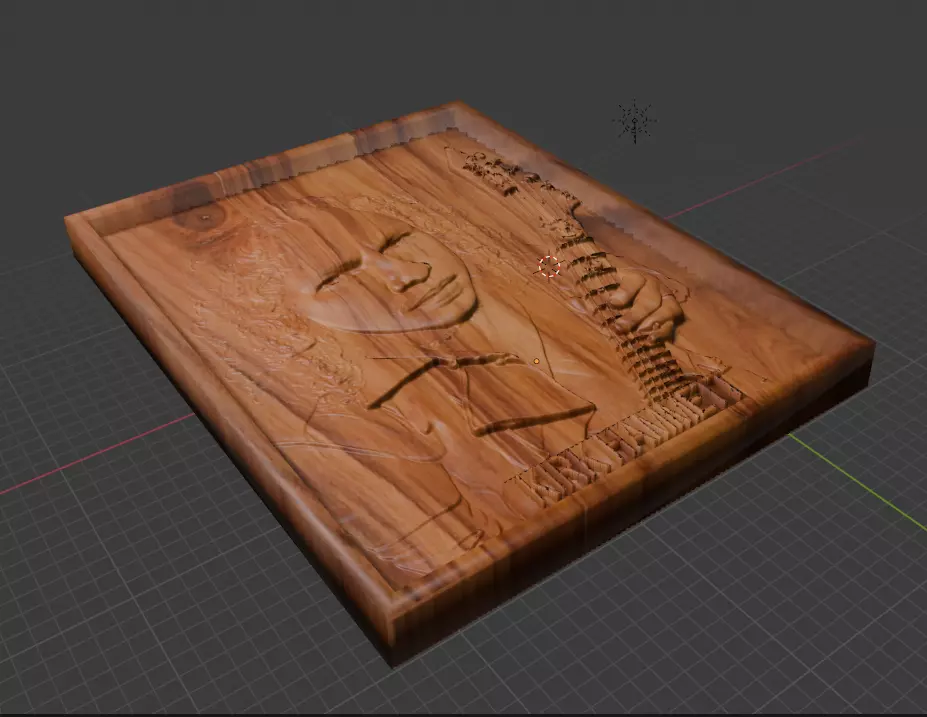 Kirk Hammett 3D CNC Relief STL Fan Art for Wood Carving 3D print model_1