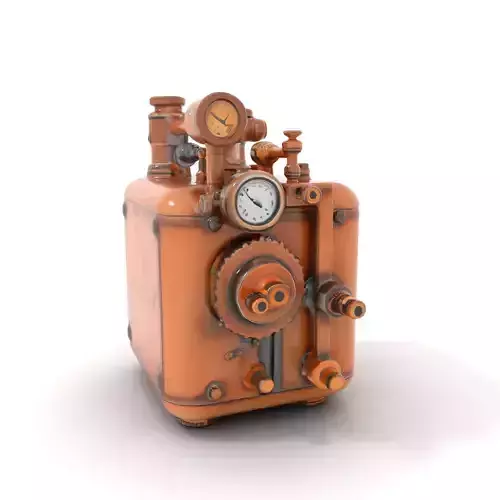 Steampunk Industrial Boiler Model Pack Low-poly 3D model