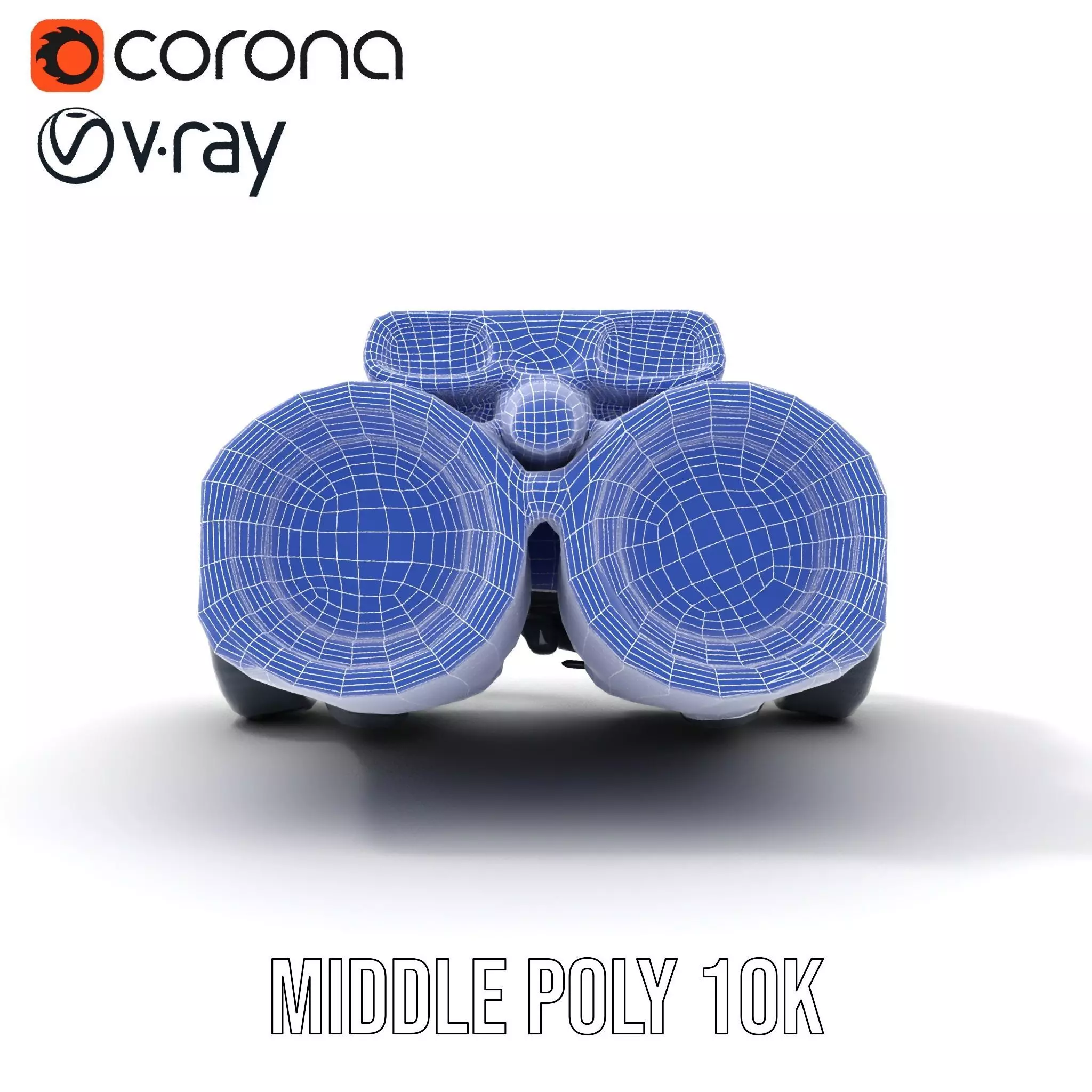 Tactical Binoculars Model Pack with Detailed Optics Low-poly 3D model_29