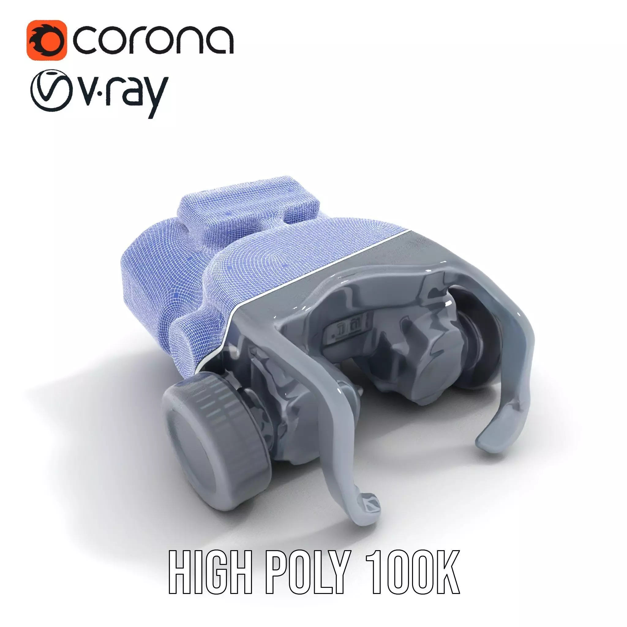 Tactical Binoculars Model Pack with Detailed Optics Low-poly 3D model_31