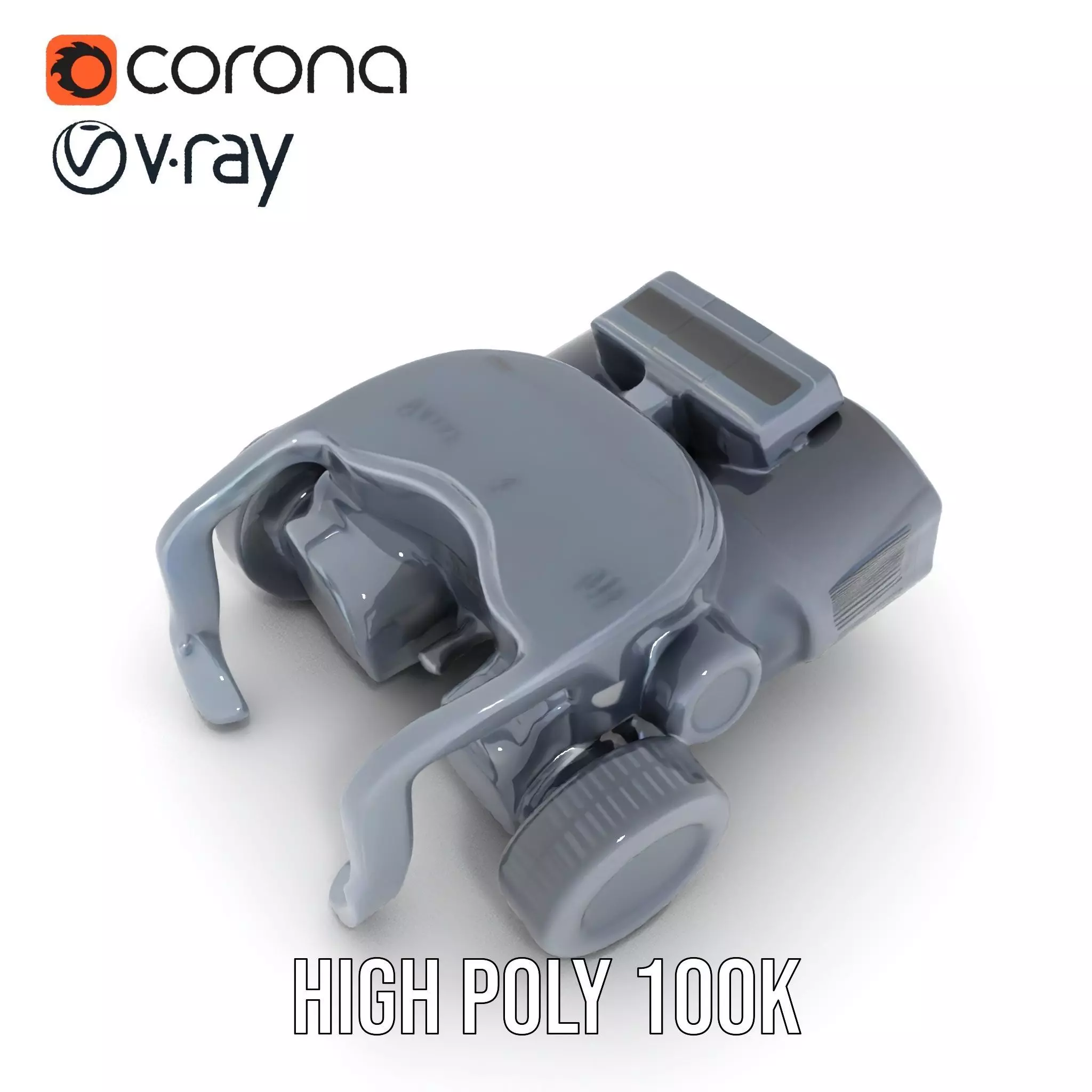 Tactical Binoculars Model Pack with Detailed Optics Low-poly 3D model_25