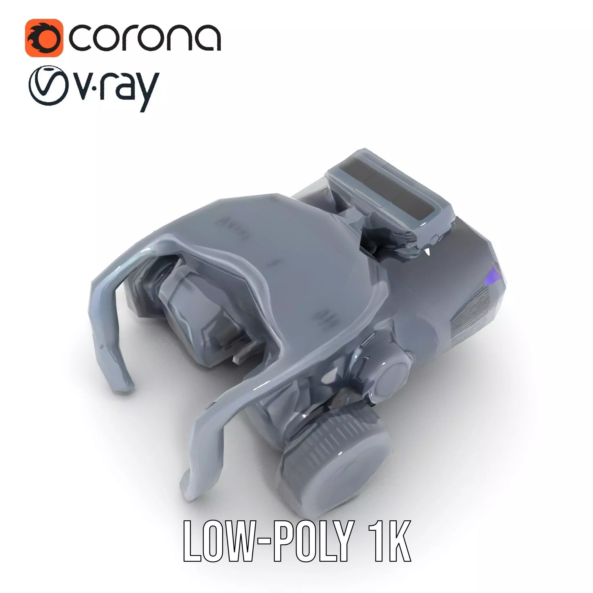 Tactical Binoculars Model Pack with Detailed Optics Low-poly 3D model_15