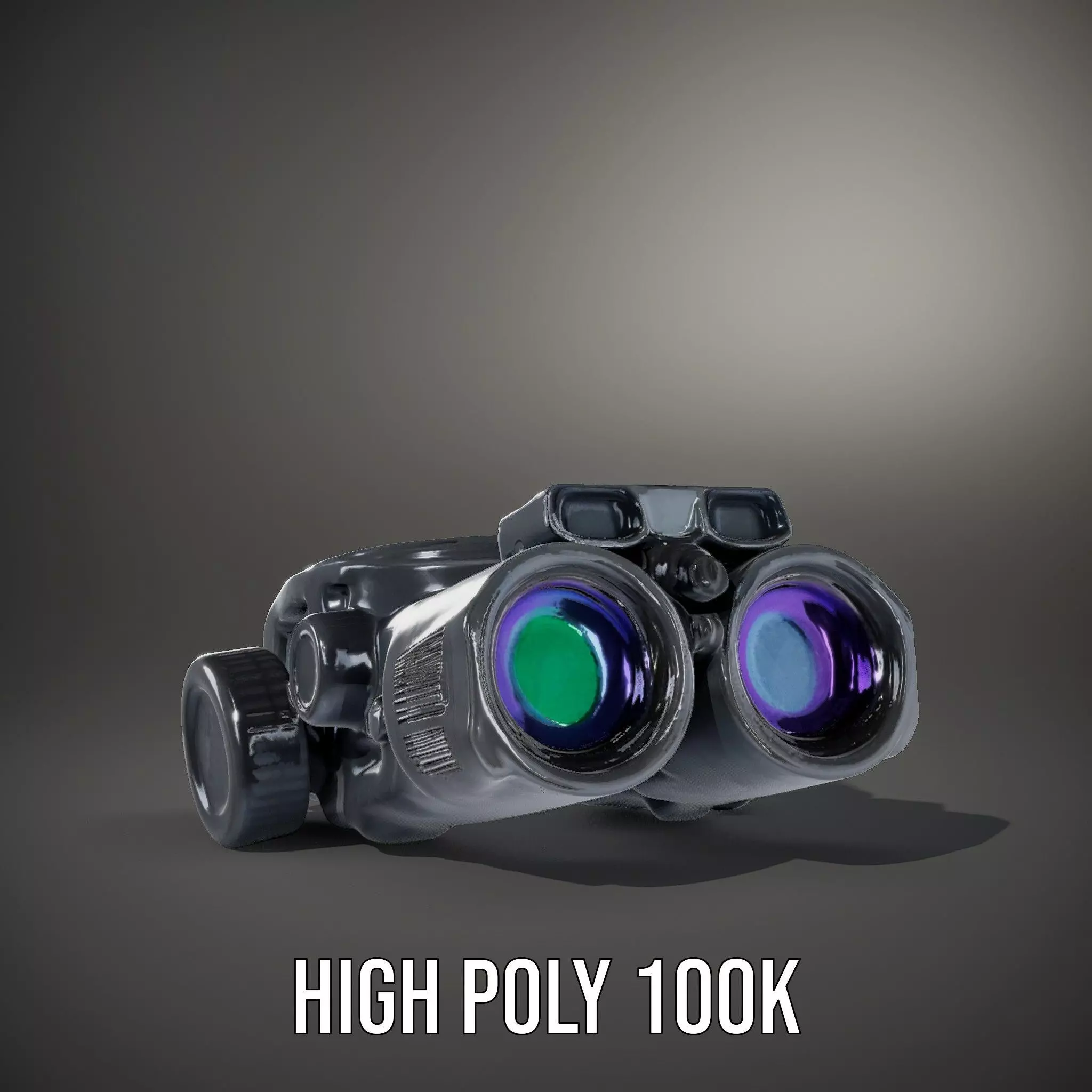 Tactical Binoculars Model Pack with Detailed Optics Low-poly 3D model_10