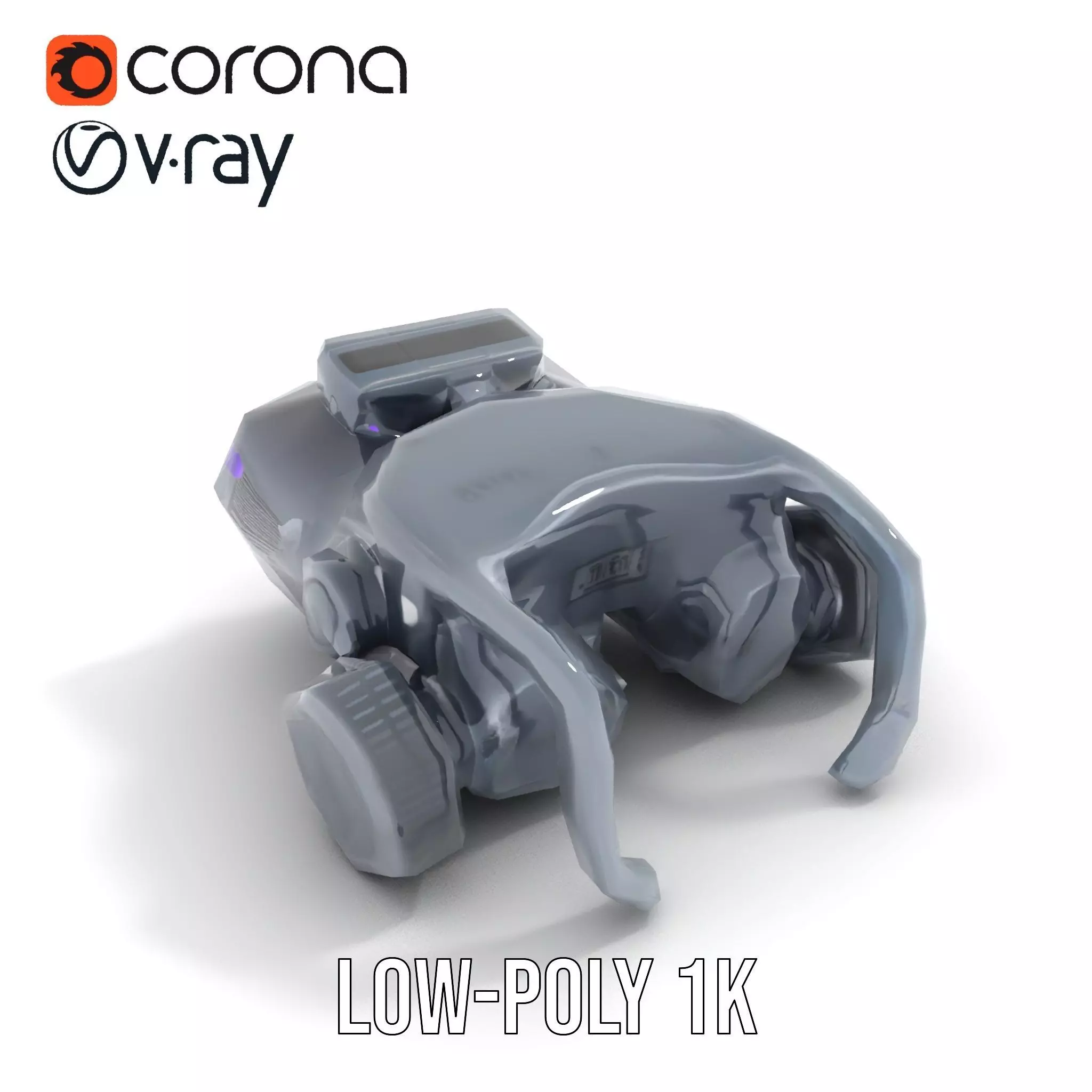 Tactical Binoculars Model Pack with Detailed Optics Low-poly 3D model_19