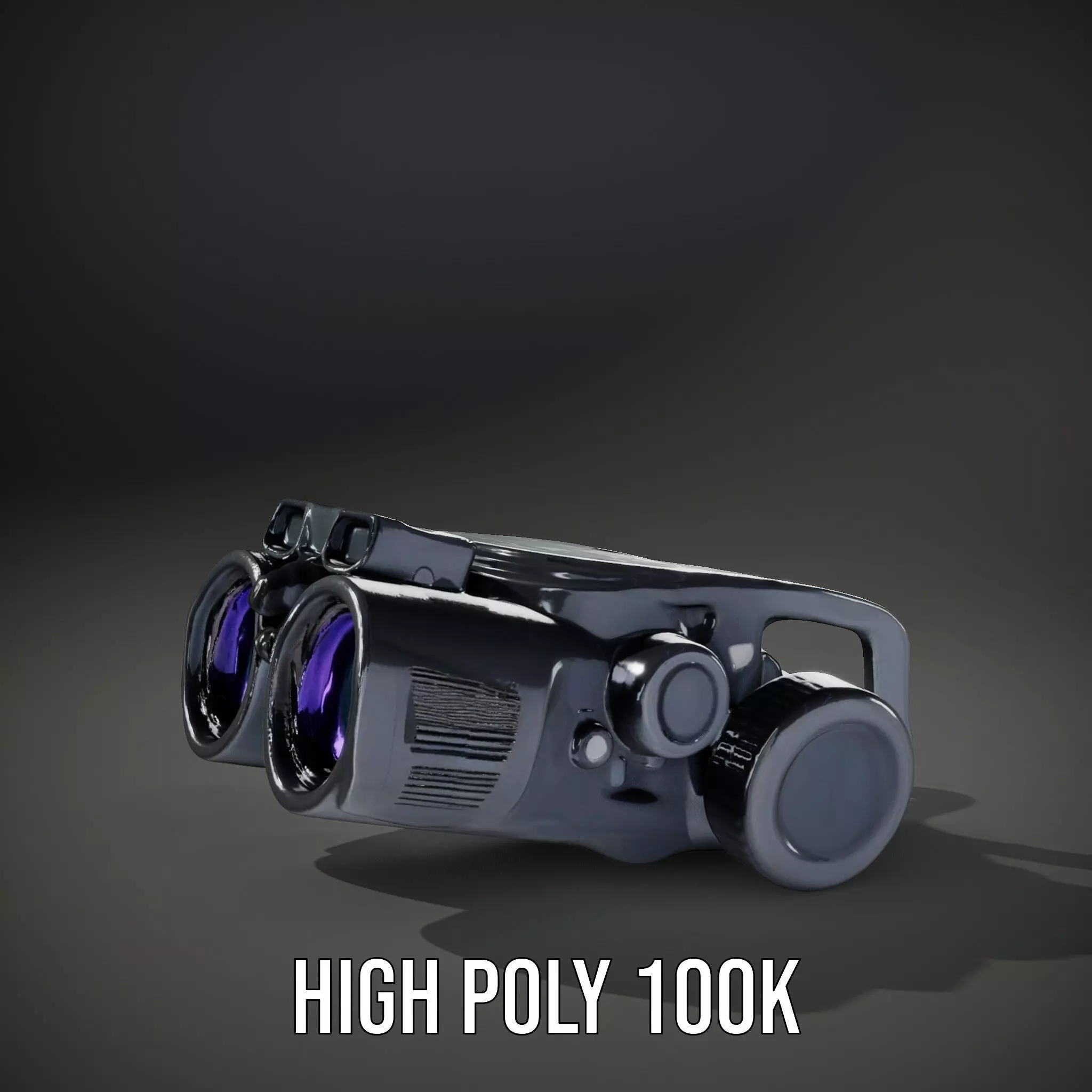 Tactical Binoculars Model Pack with Detailed Optics Low-poly 3D model_8