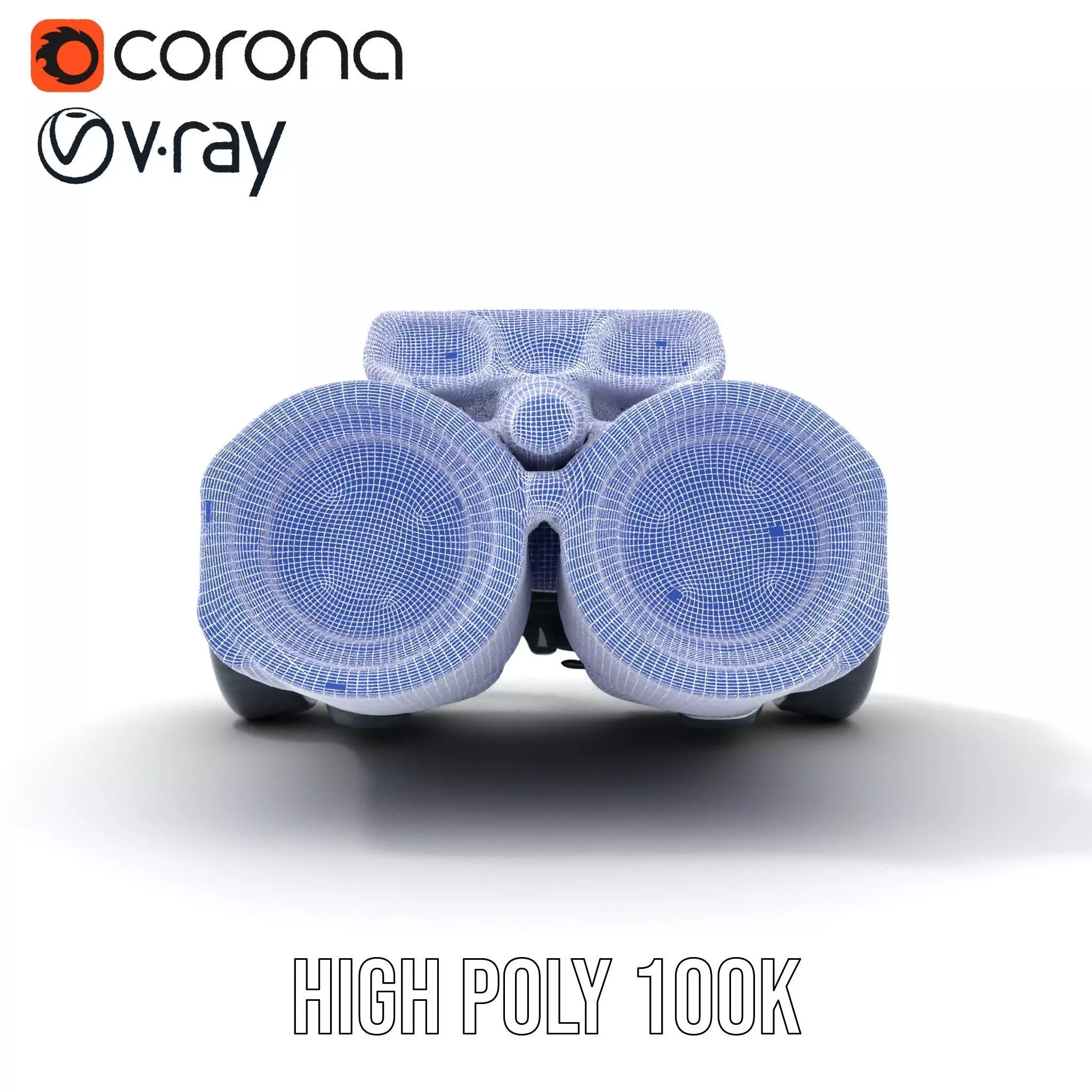 Tactical Binoculars Model Pack with Detailed Optics Low-poly 3D model_33