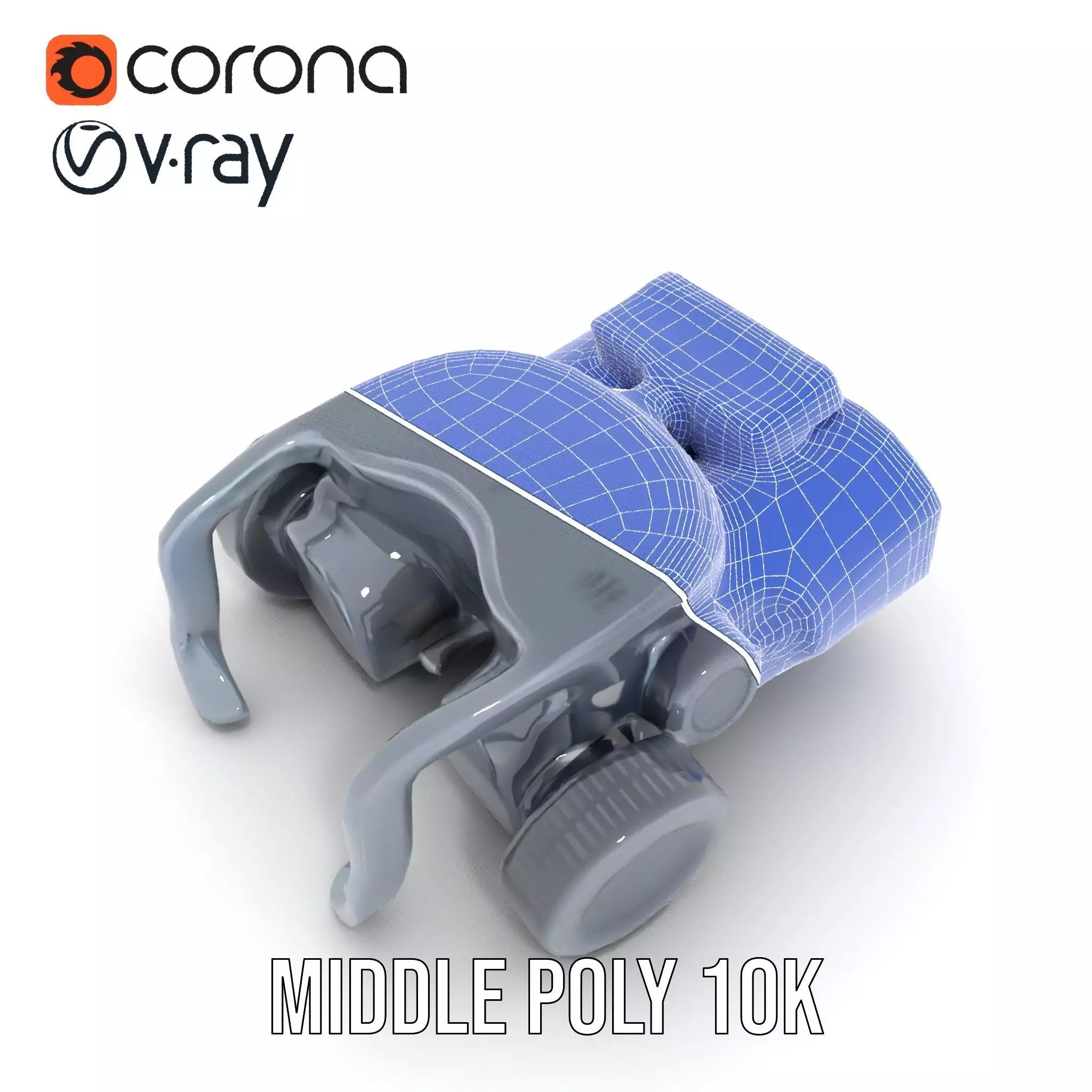 Tactical Binoculars Model Pack with Detailed Optics Low-poly 3D model_23