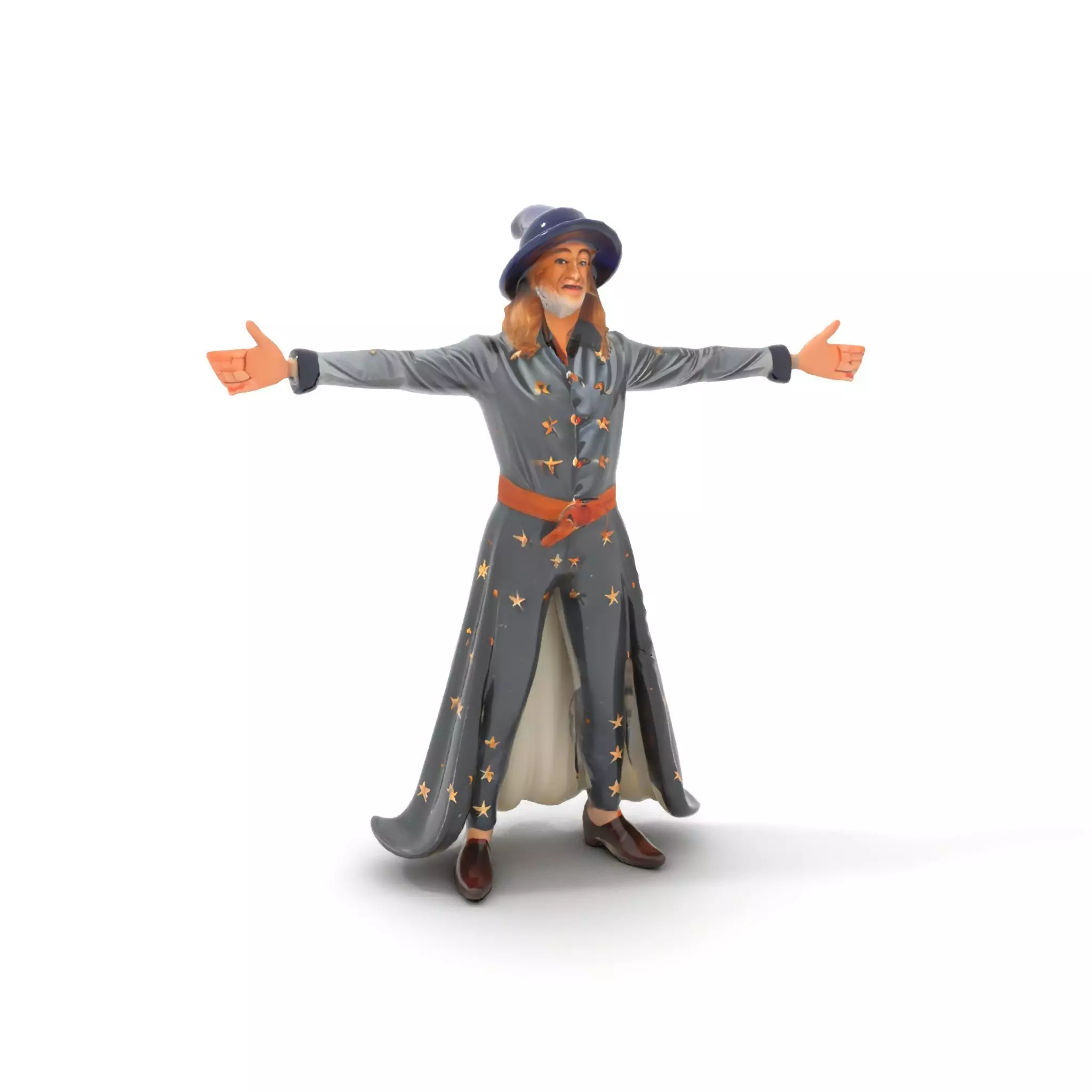 Wizard Character Outfit with Star Pattern Model Pack Low-poly 3D model_11