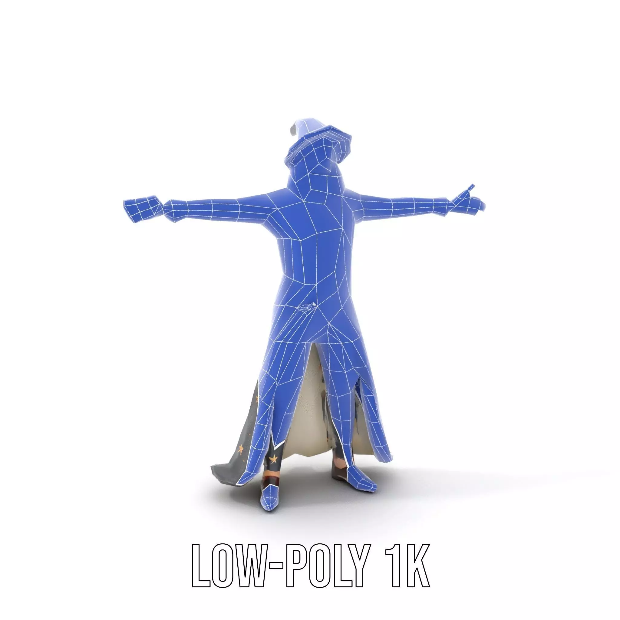 Wizard Character Outfit with Star Pattern Model Pack Low-poly 3D model_16