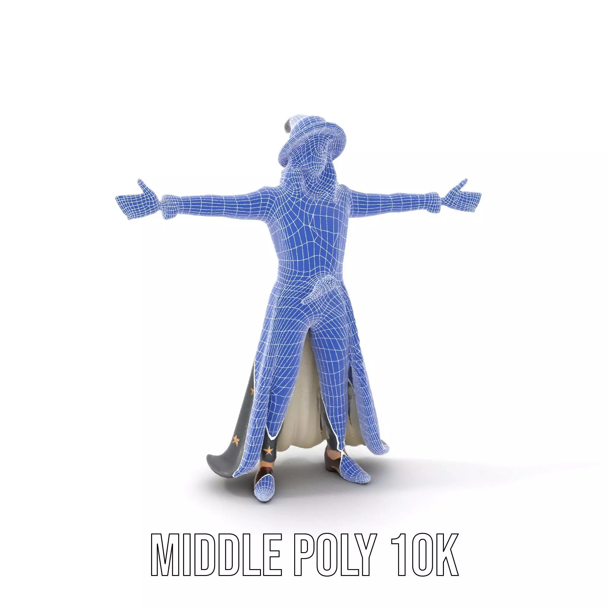 Wizard Character Outfit with Star Pattern Model Pack Low-poly 3D model_26