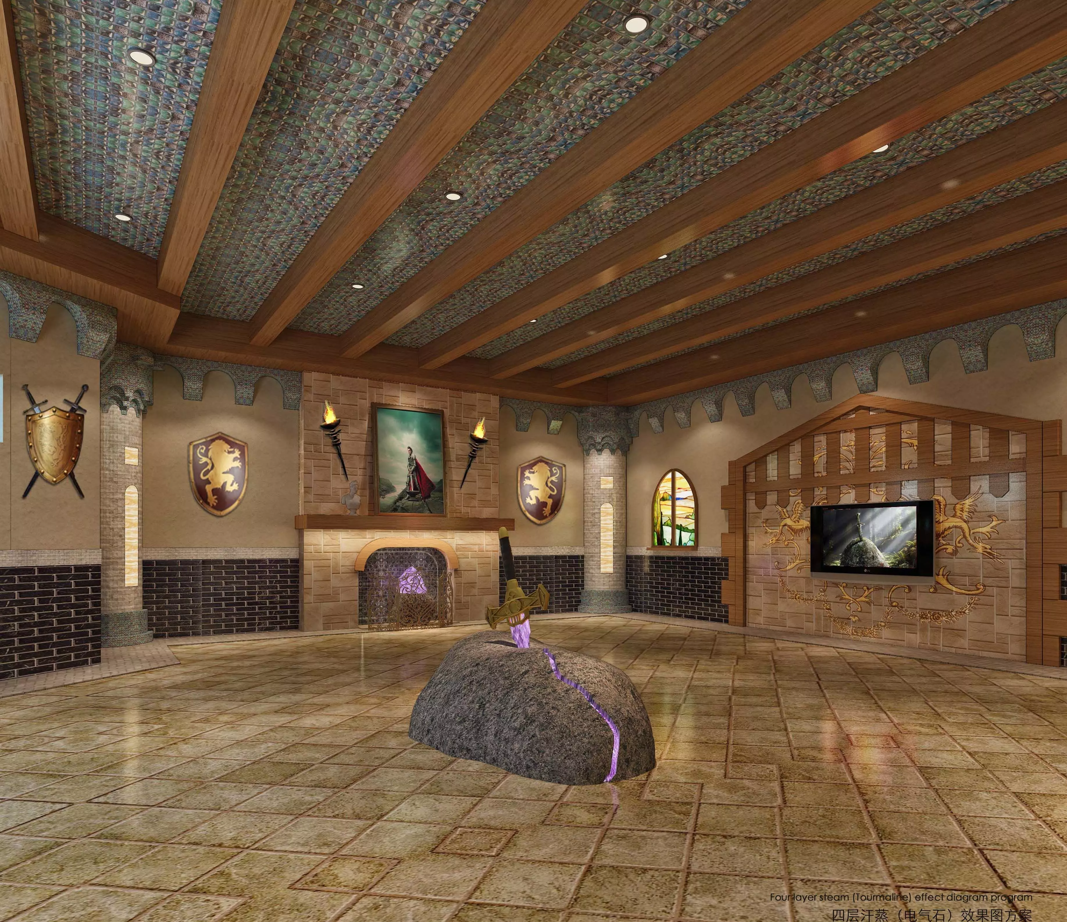 Sauna room 3D model_0