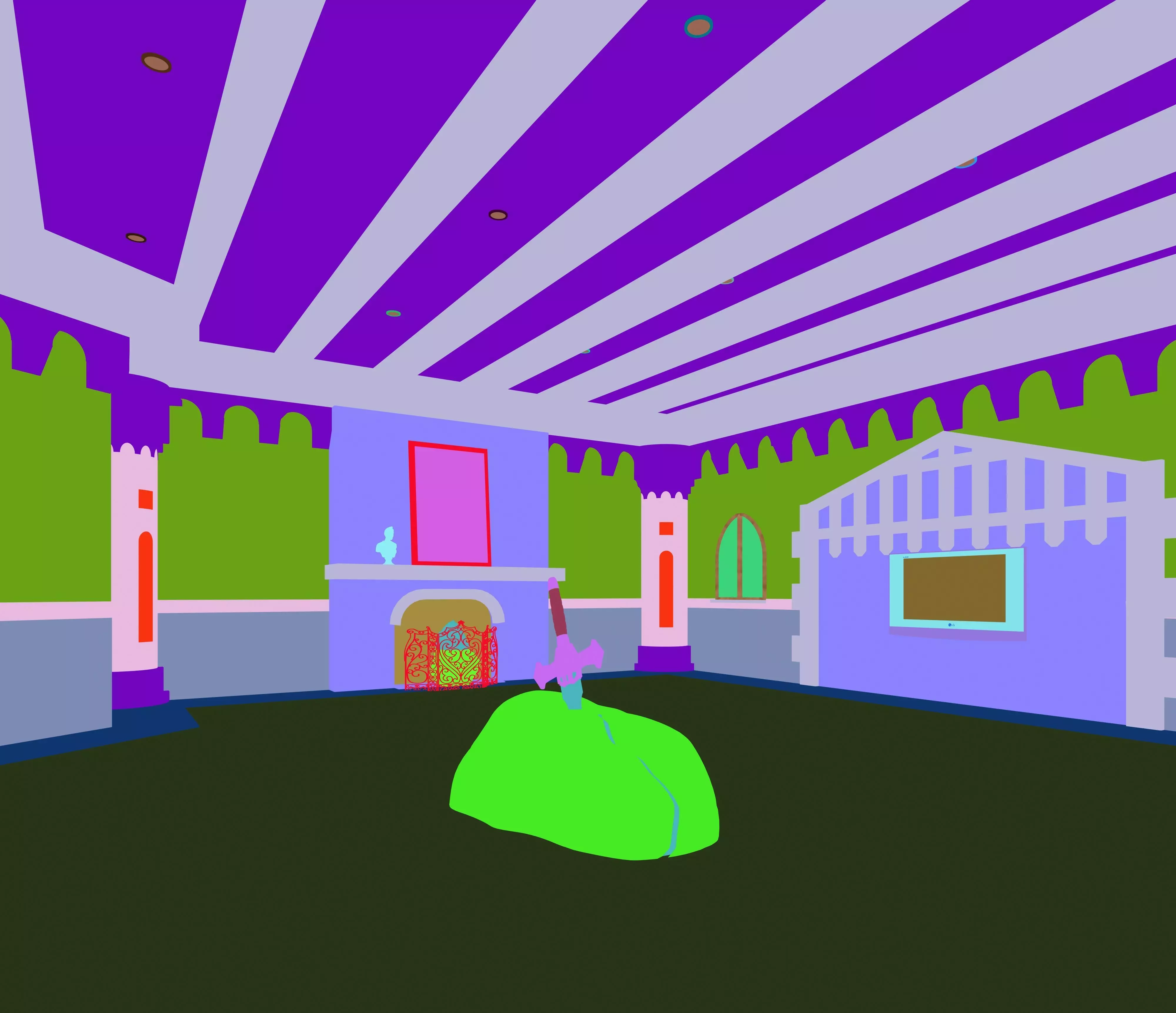 Sauna room 3D model_6