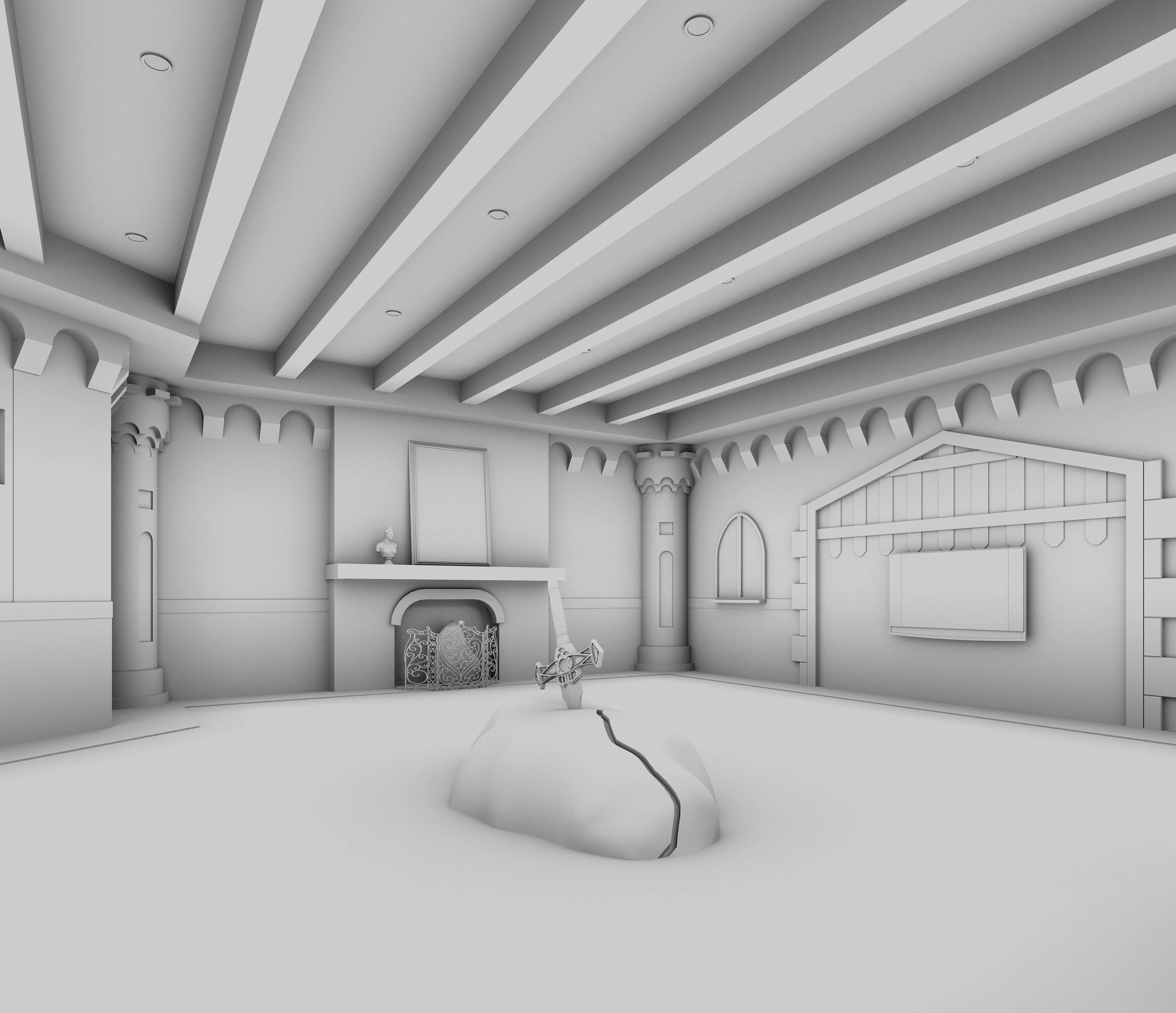 Sauna room 3D model_5